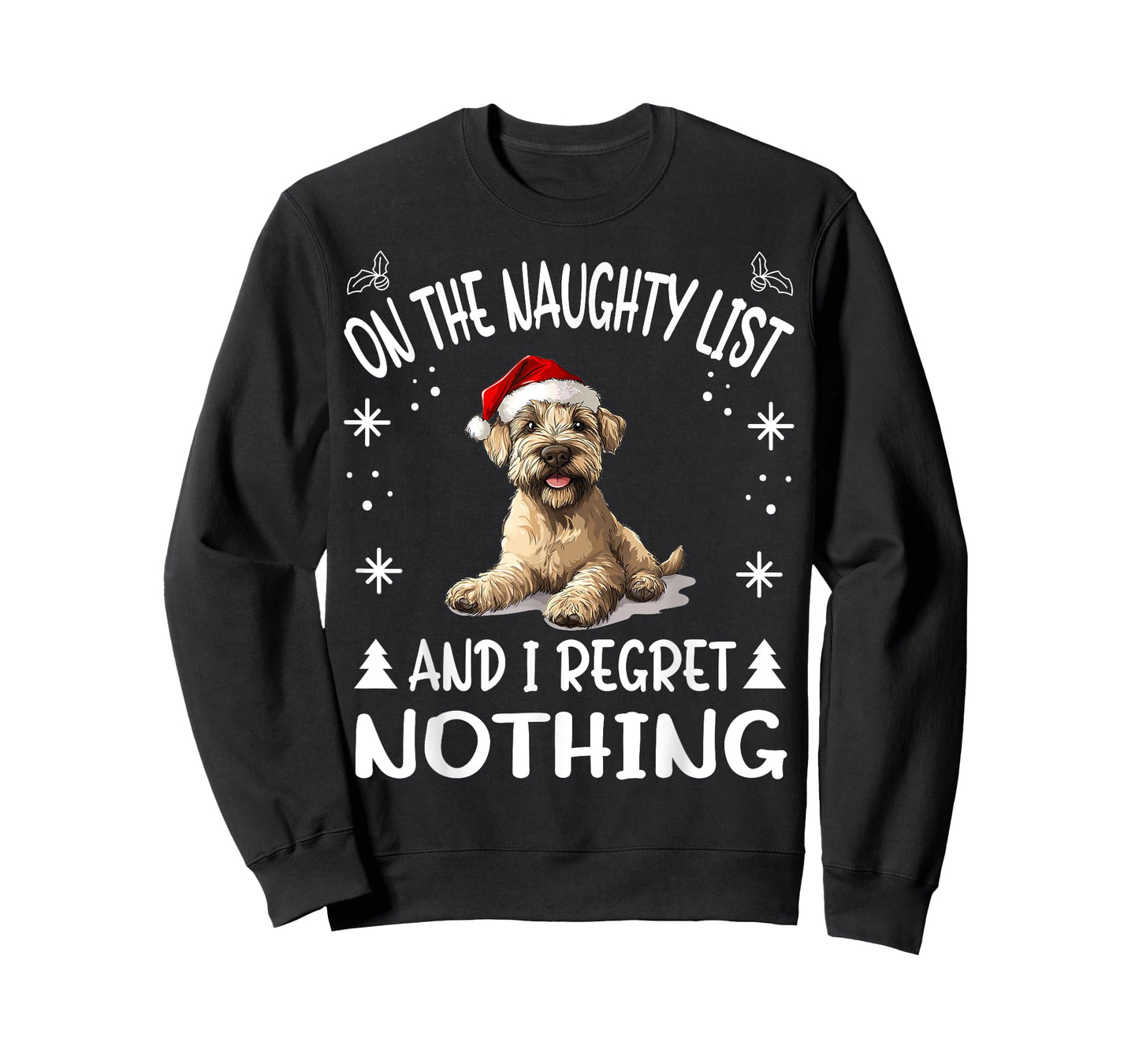 Cute Soft Coated Wheaten Terrier Dog Christmas On The T-Shirt