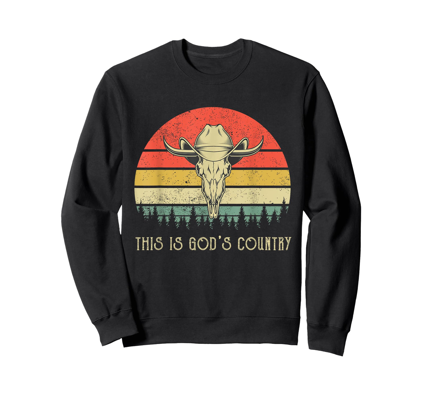 This Is God's Music Country Outfit Bull Skulls Western Howdy T-Shirt