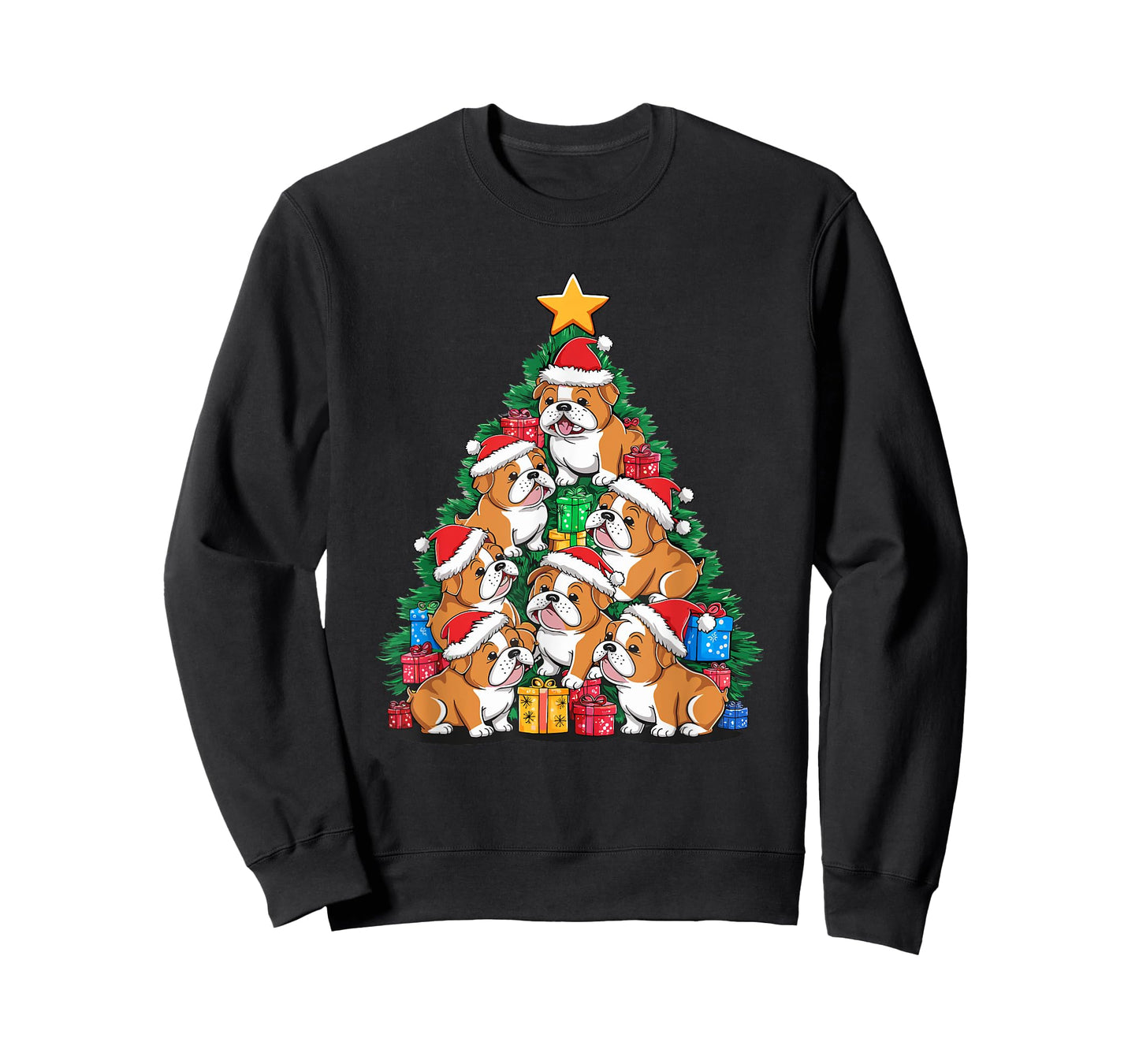 Christmas Tree English Bulldog Bulldogs T-Shirt
