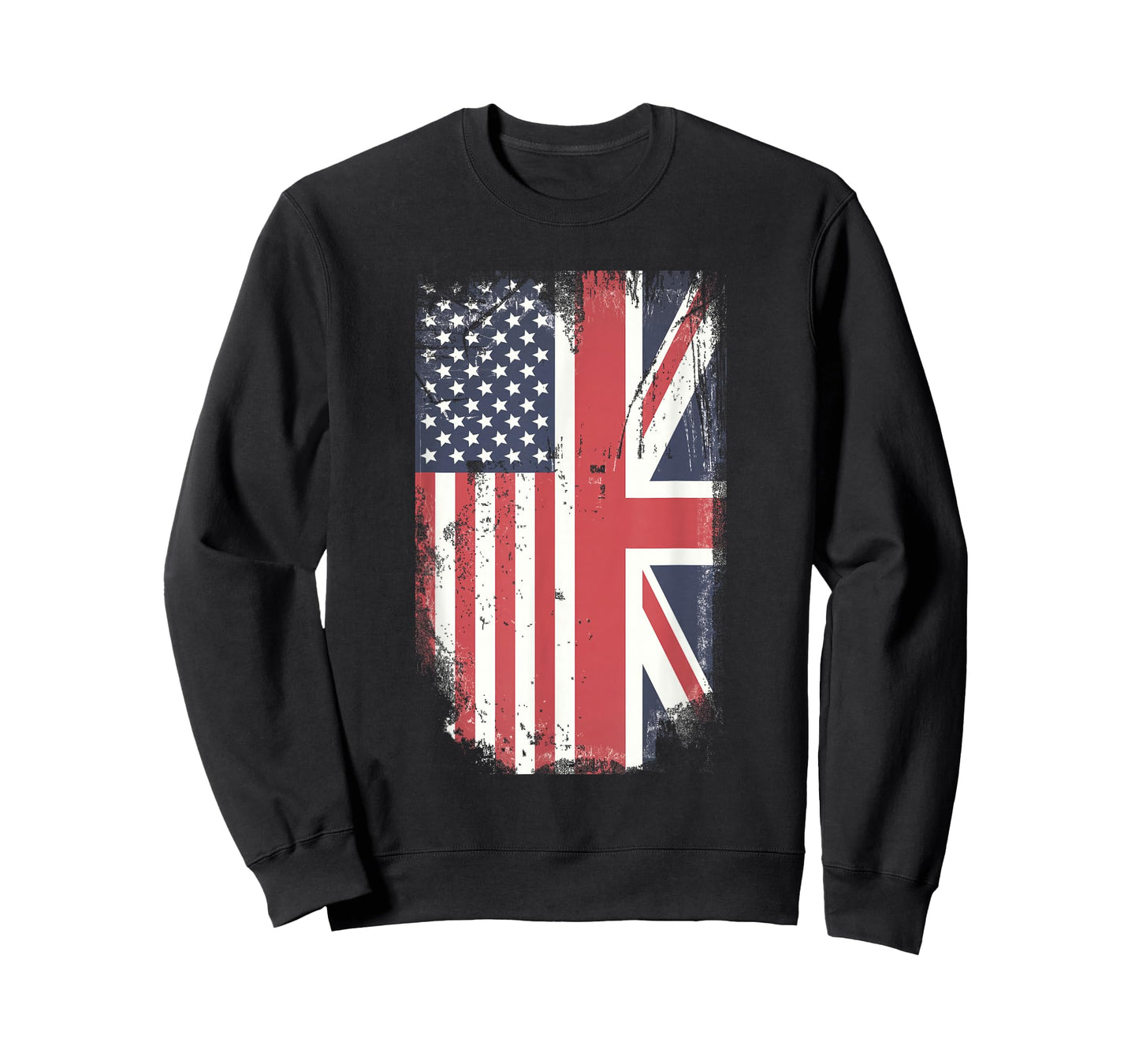 American Flag & British Flag USA UK Stars Stripes Union Jack T-Shirt