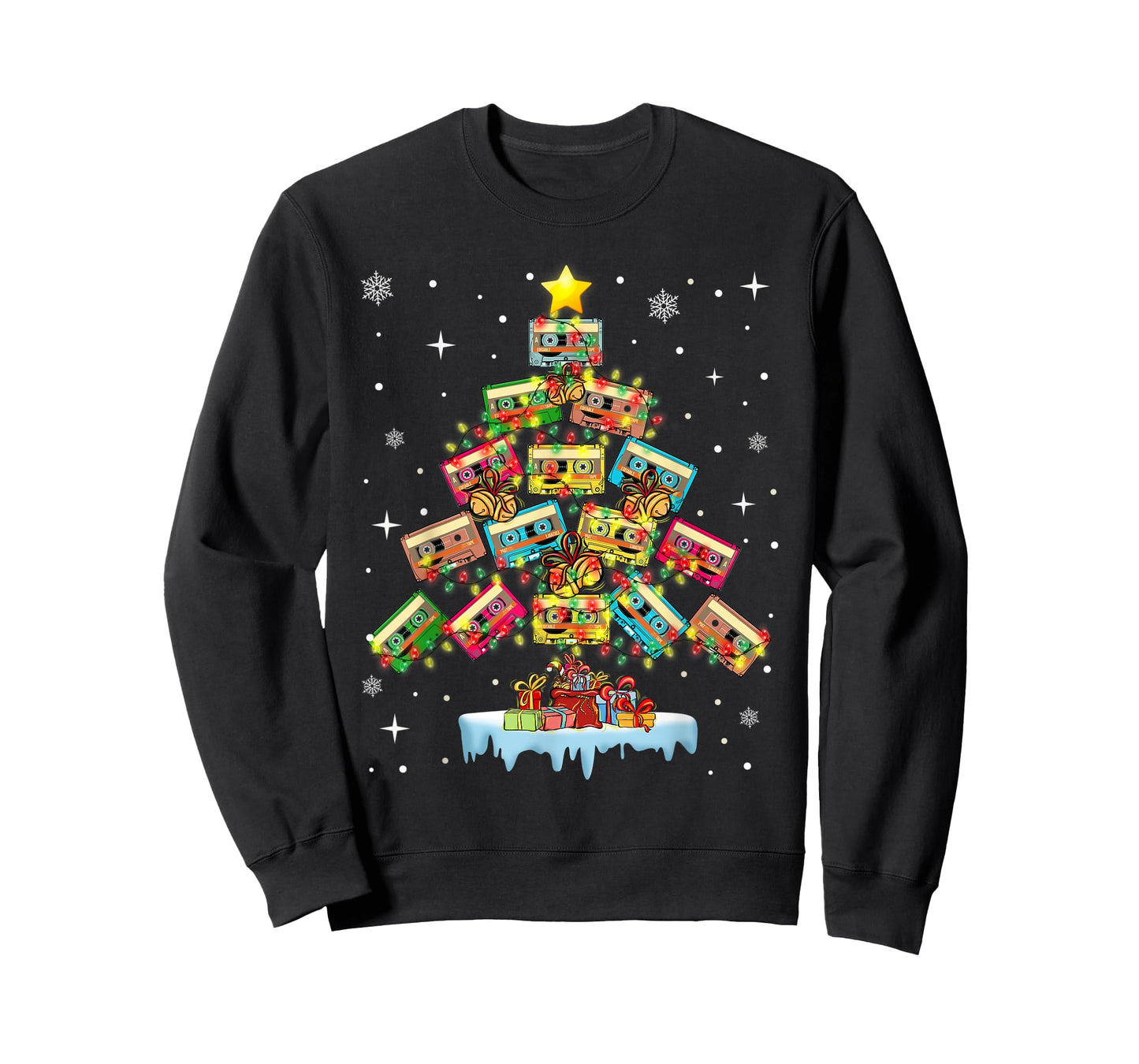 Music Cassette Tapes Christmas Tree Country Music Lover T-Shirt