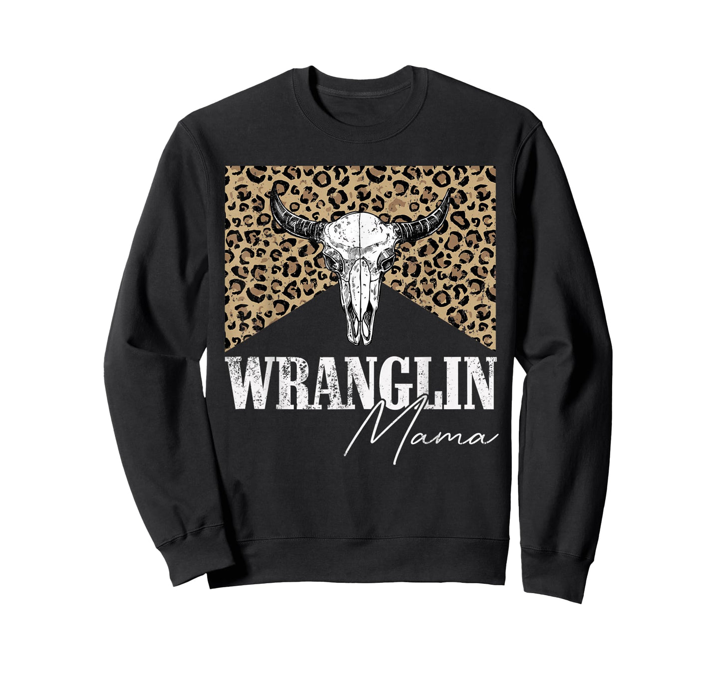 Vintage Bull Skull Wranglin mama Western Life Country Lover T-Shirt