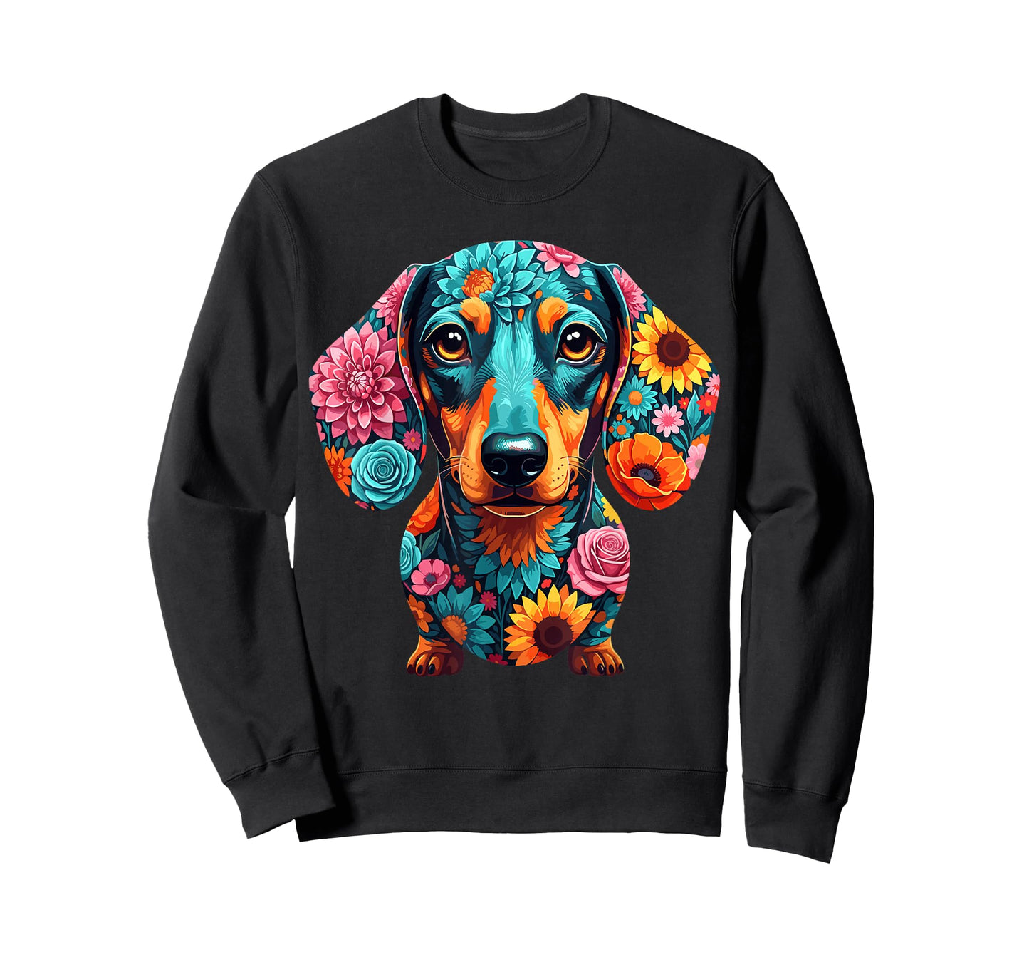 Dachshund Flower Funny Dog T-Shirt