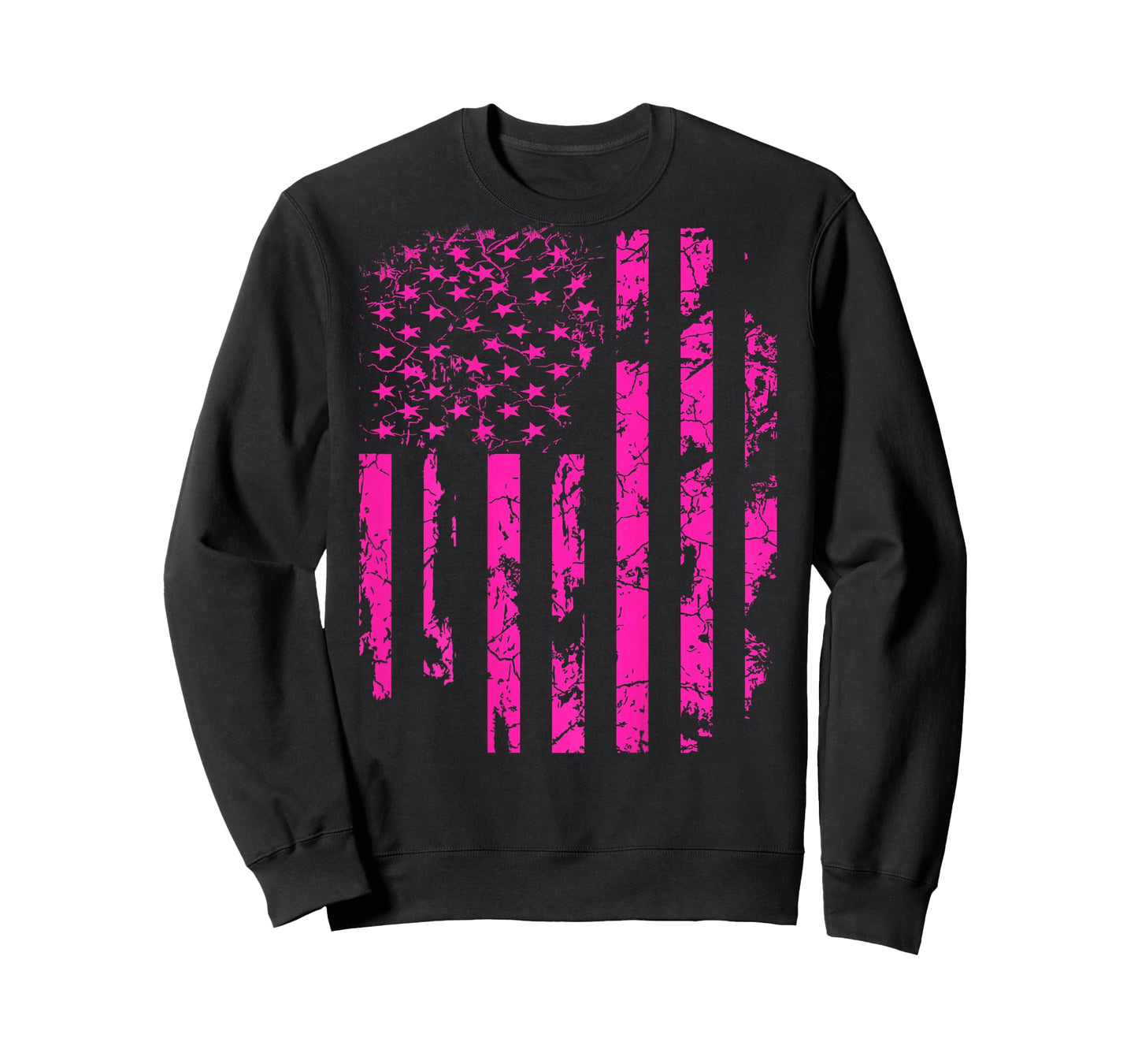 Pink Distressed USA Flag T-Shirt