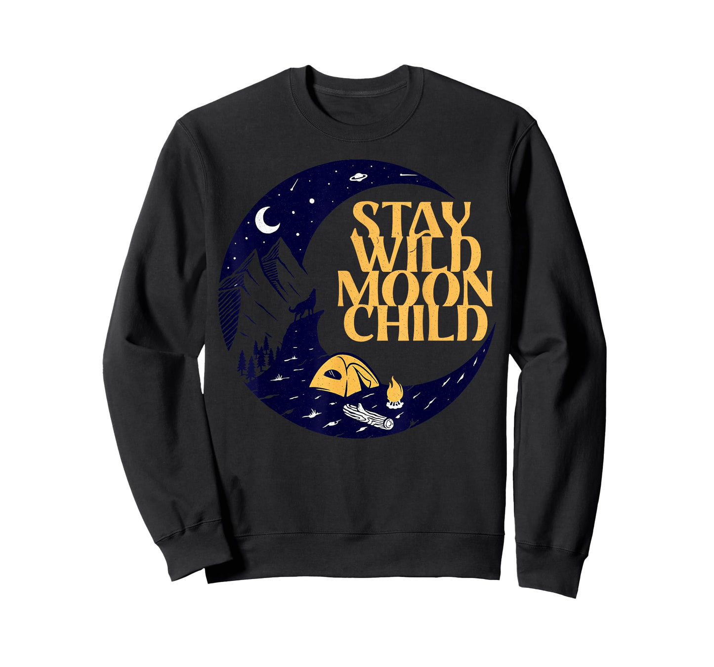 Vintage Retro Stay Wild Moon Child Boho Peace Hippie Gift T-Shirt