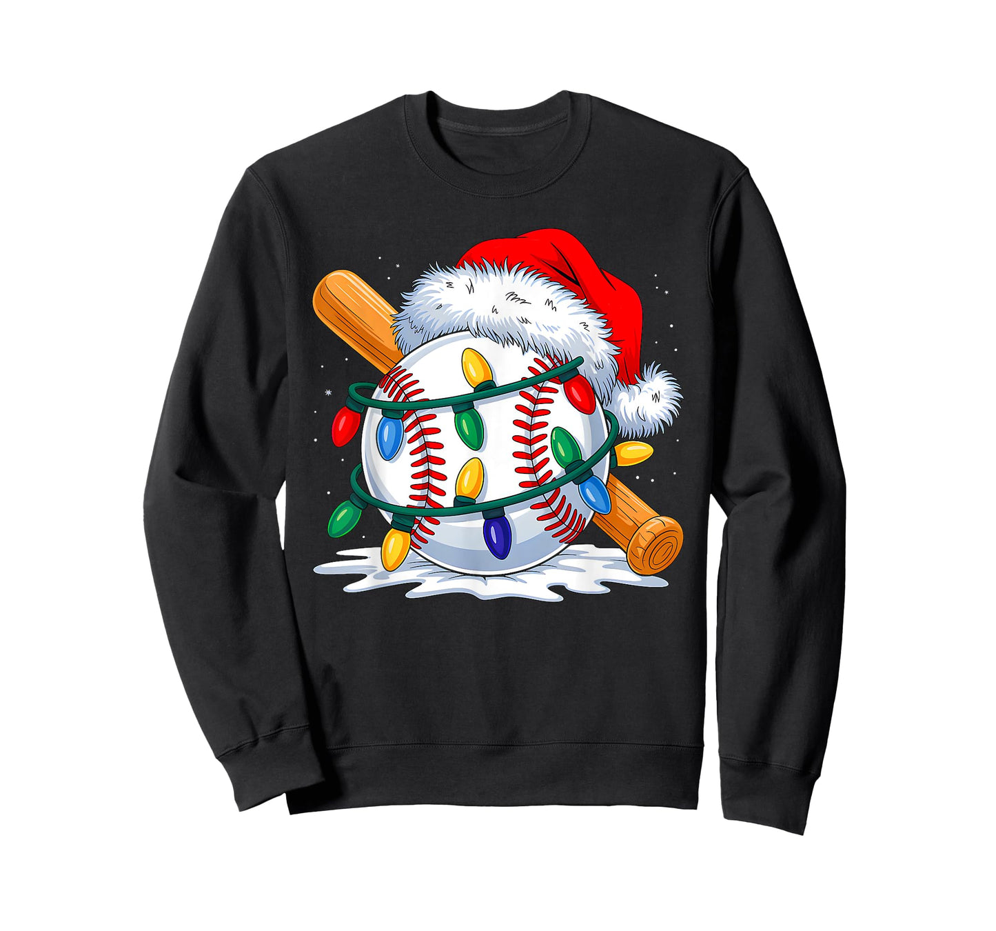 Christmas Baseball Santa Xmas Baseball Lover Men Boys Kids T-Shirt