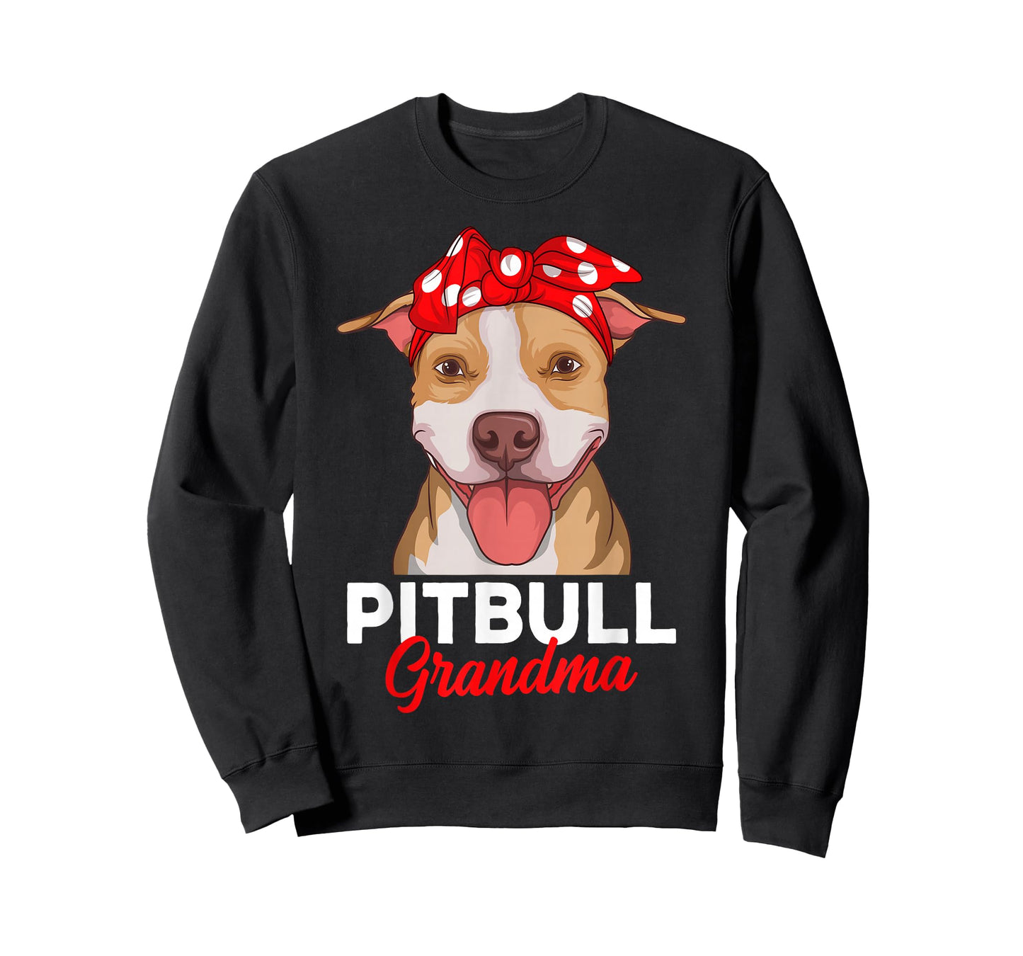 Pitbull Grandma Pittie Dog Mom Funny Women T-Shirt