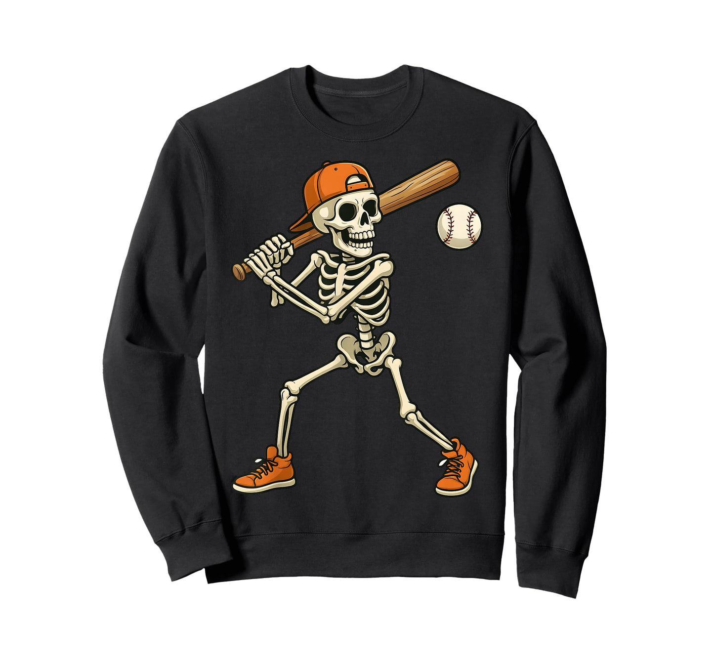 Halloween Skeleton Baseball Costume Funny Men Boys Kids T-Shirt