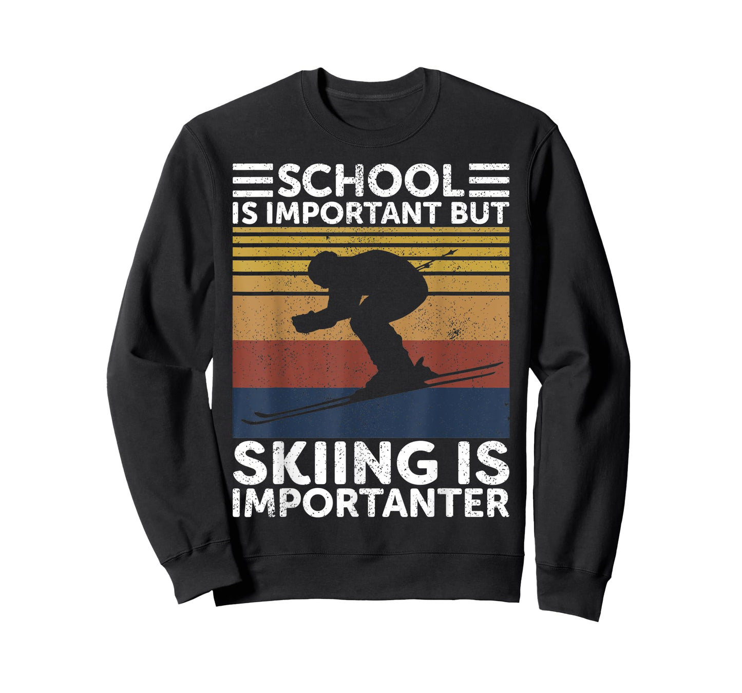 School Is Important But Skiing Is Importanter Ski Funny Gift T-Shirt