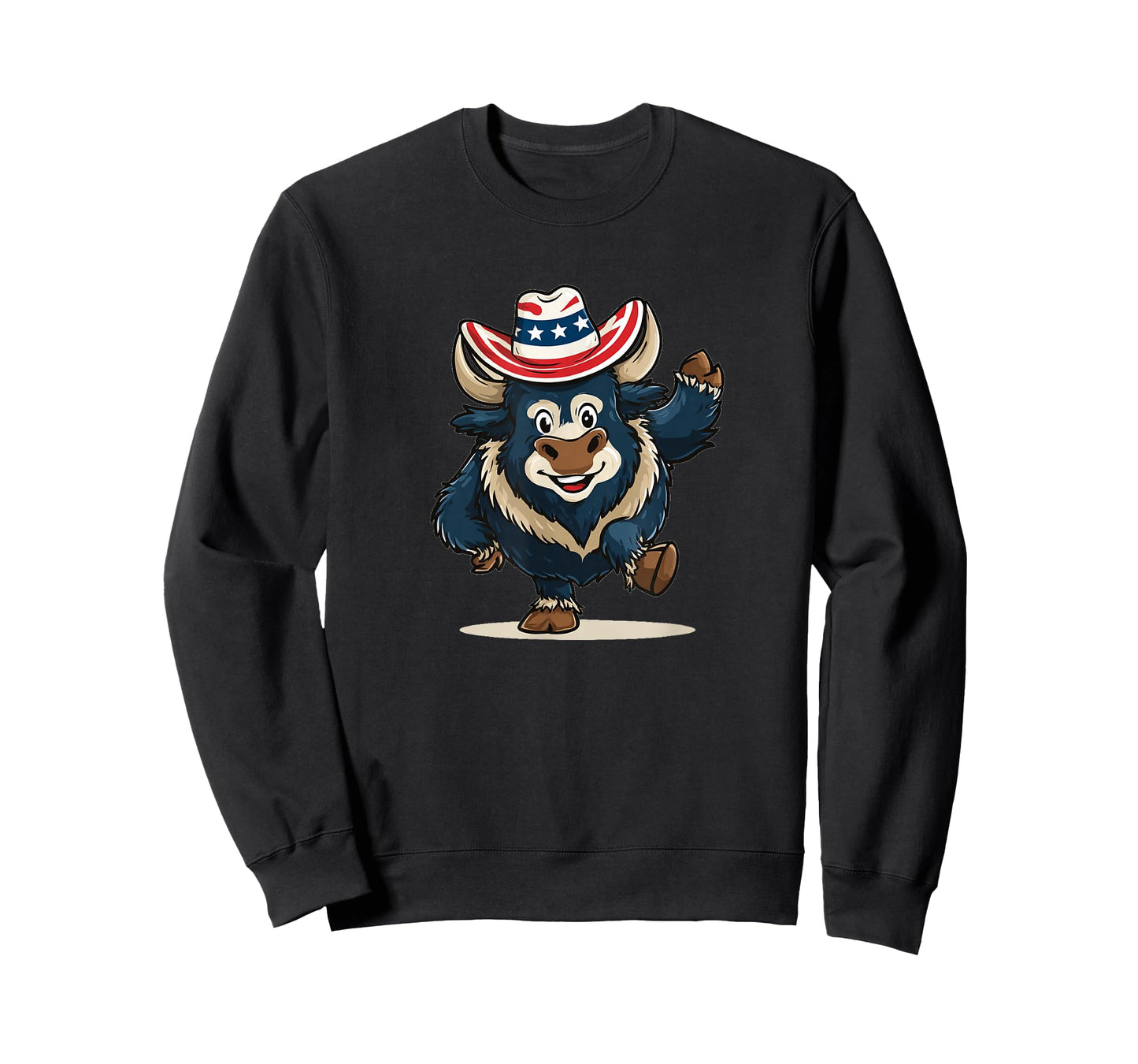 Funny Greeting Bison Costume with Rodeo Hat T-Shirt