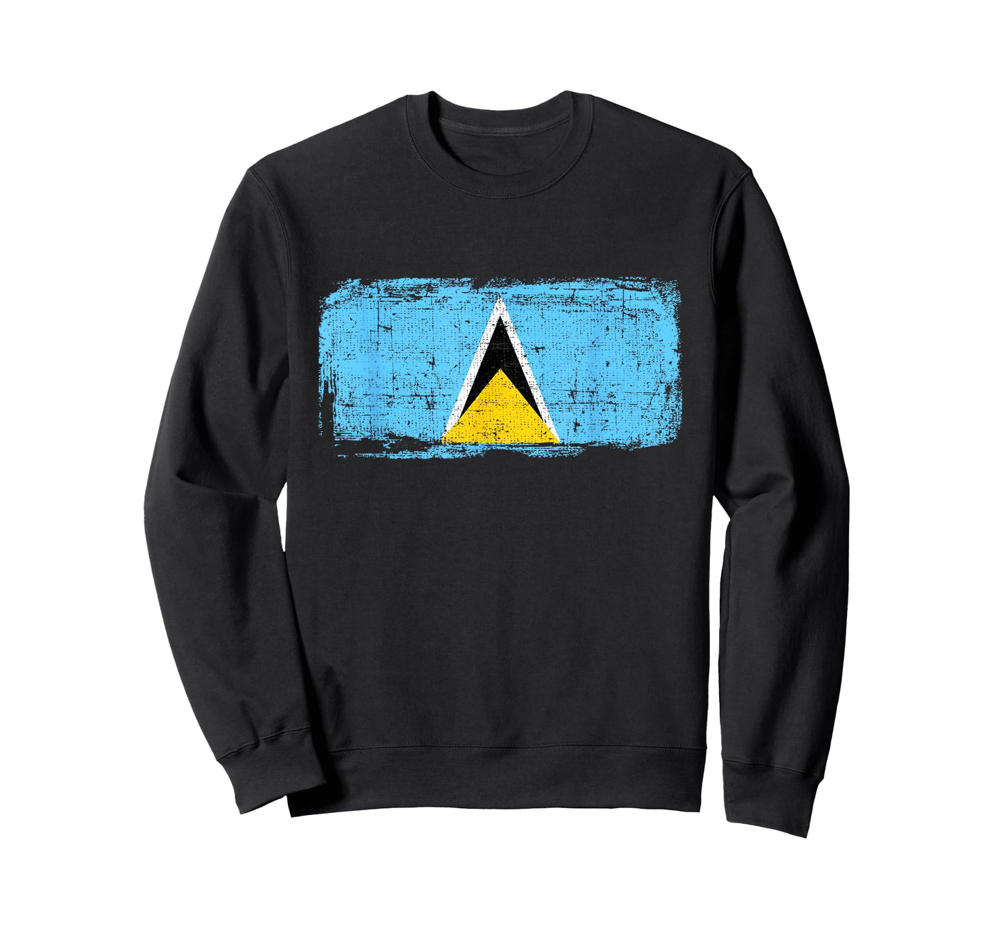Saint Lucia Flag Pride Gift Distressed Vintage Style T-Shirt
