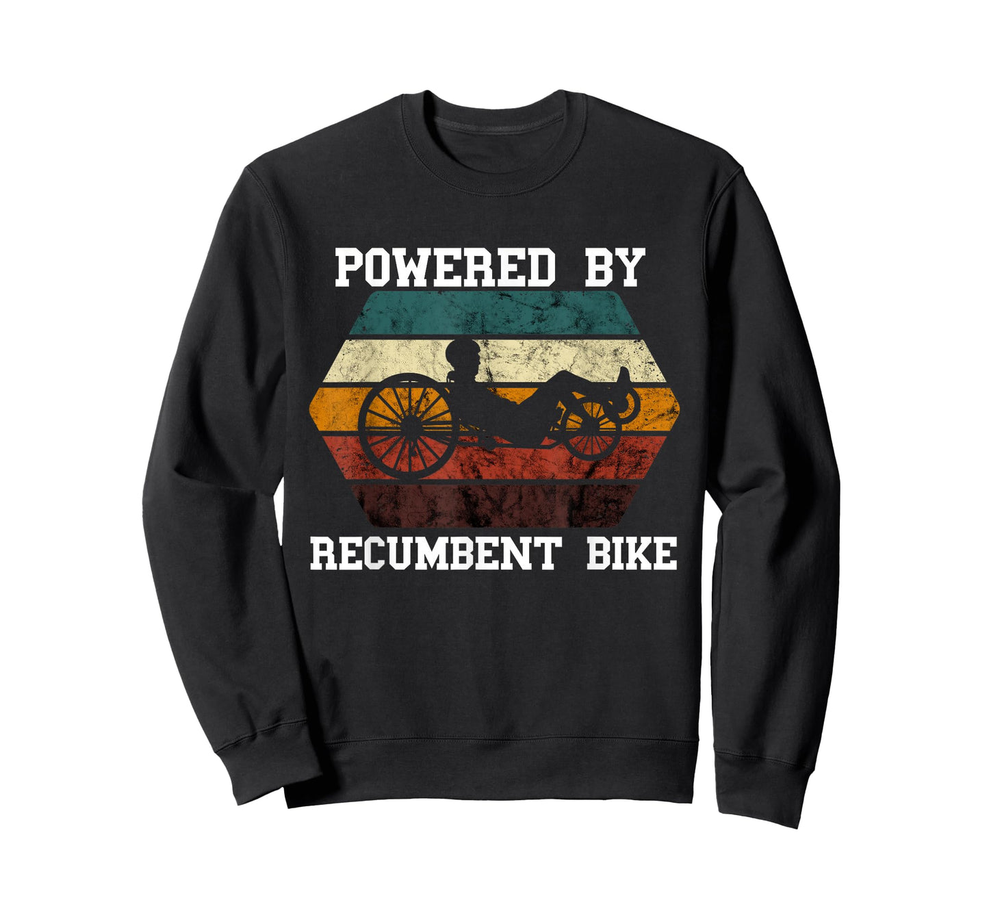 Retro Recumbent Bike Powered By Recumbent Trike Cyclist T-Shirt
