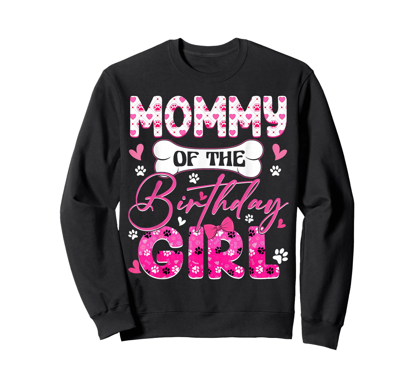 Mommy Of The Birthday Girl Dogs Paw Theme Family Party T-Shirt