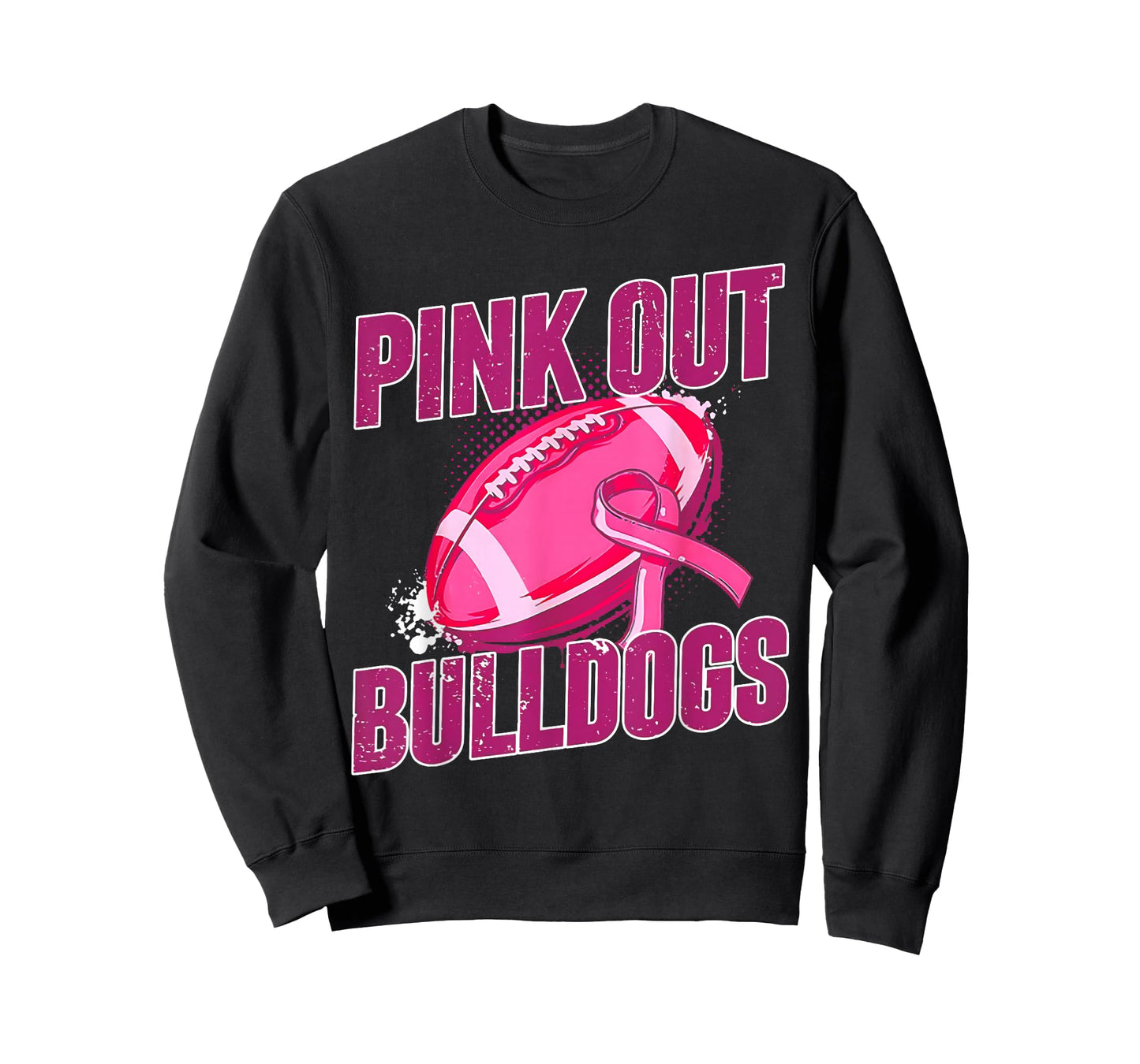 Bulldogs Pink Out Football Tackle Breast Cancer T-Shirt