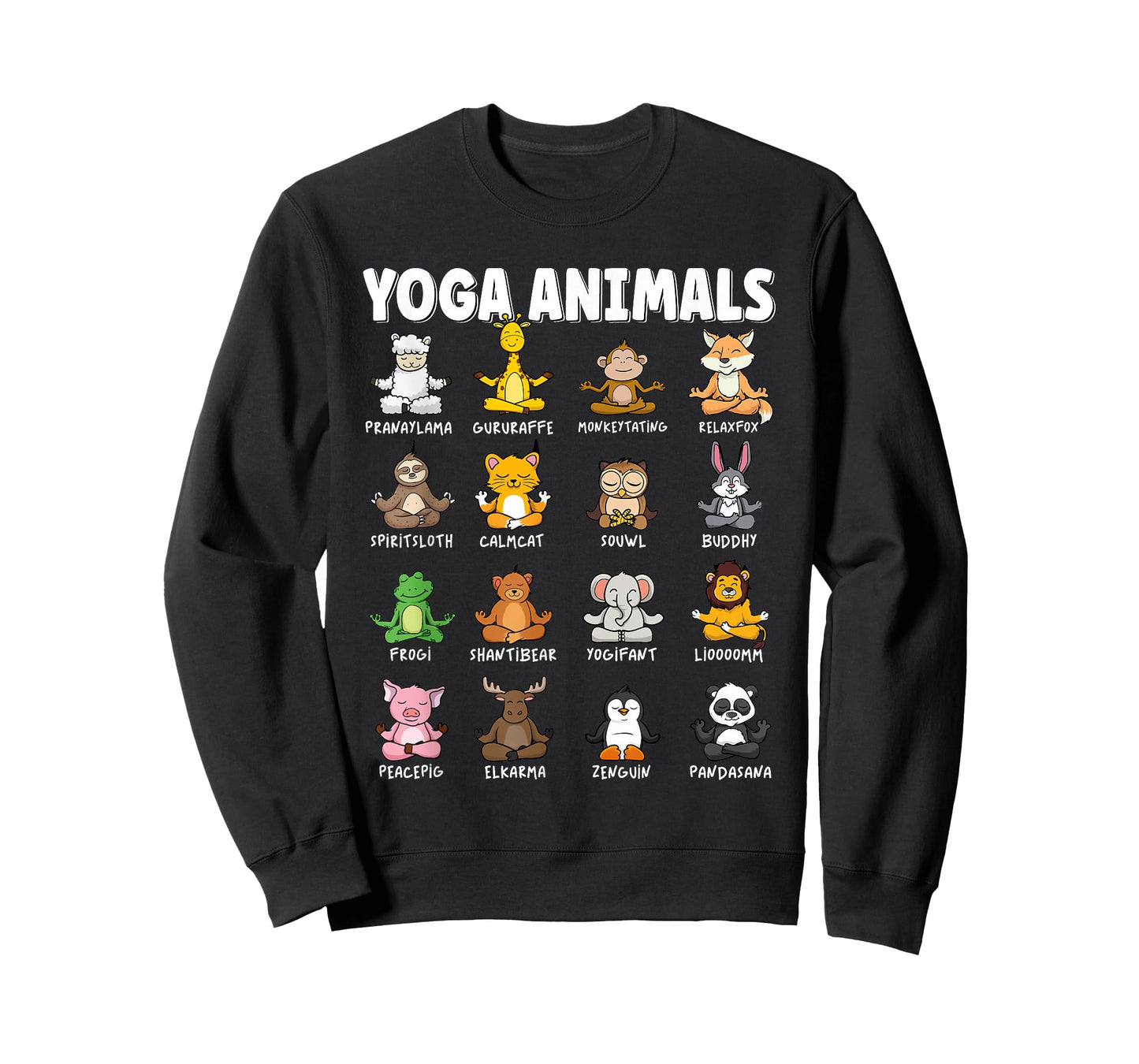 Funny Cute Animals in Different Yoga Positions | Yoga Animal T-Shirt