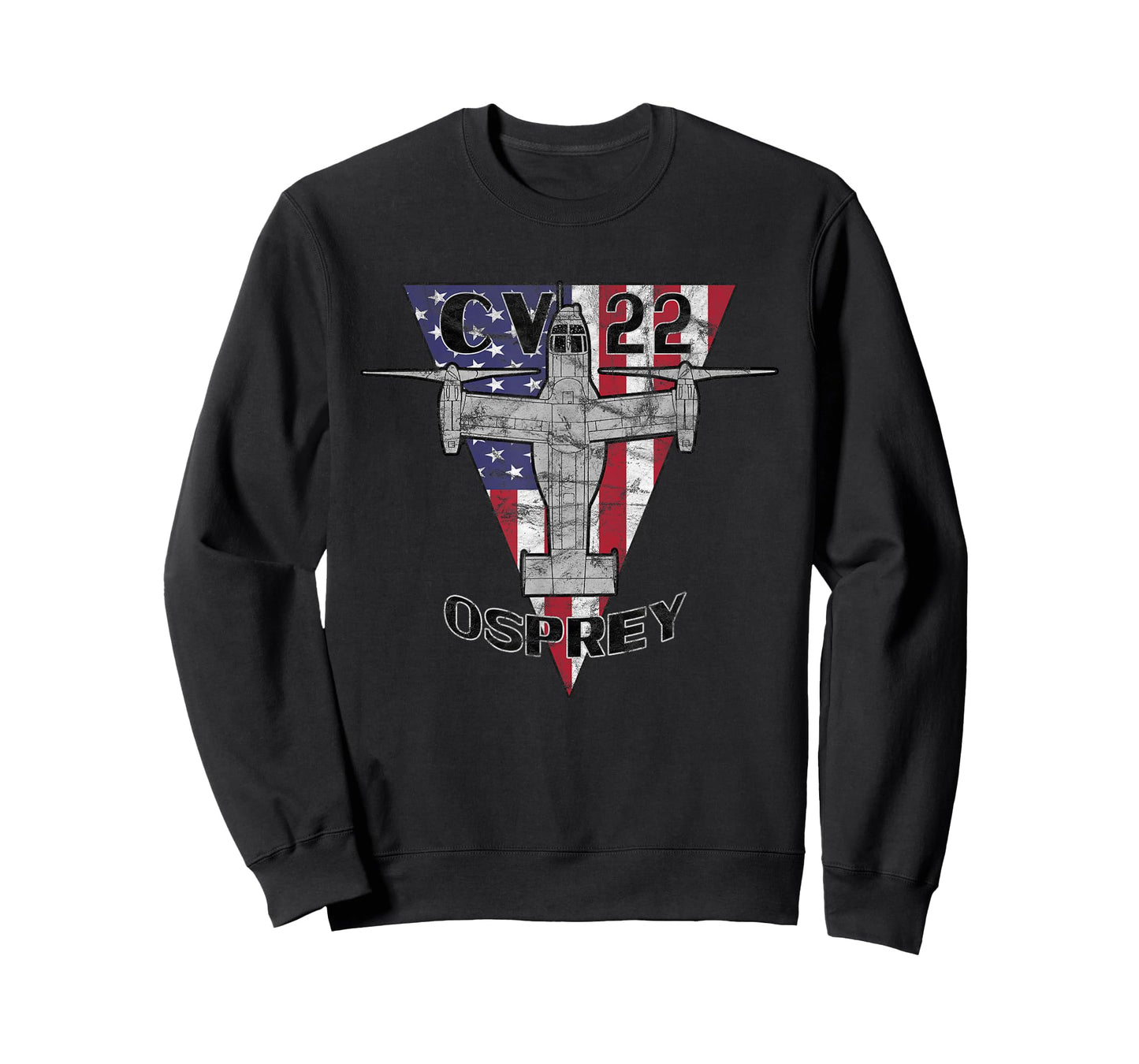 CV-22 Osprey Tilt-Rotor Military Airplane Patriotic Vintage T-Shirt