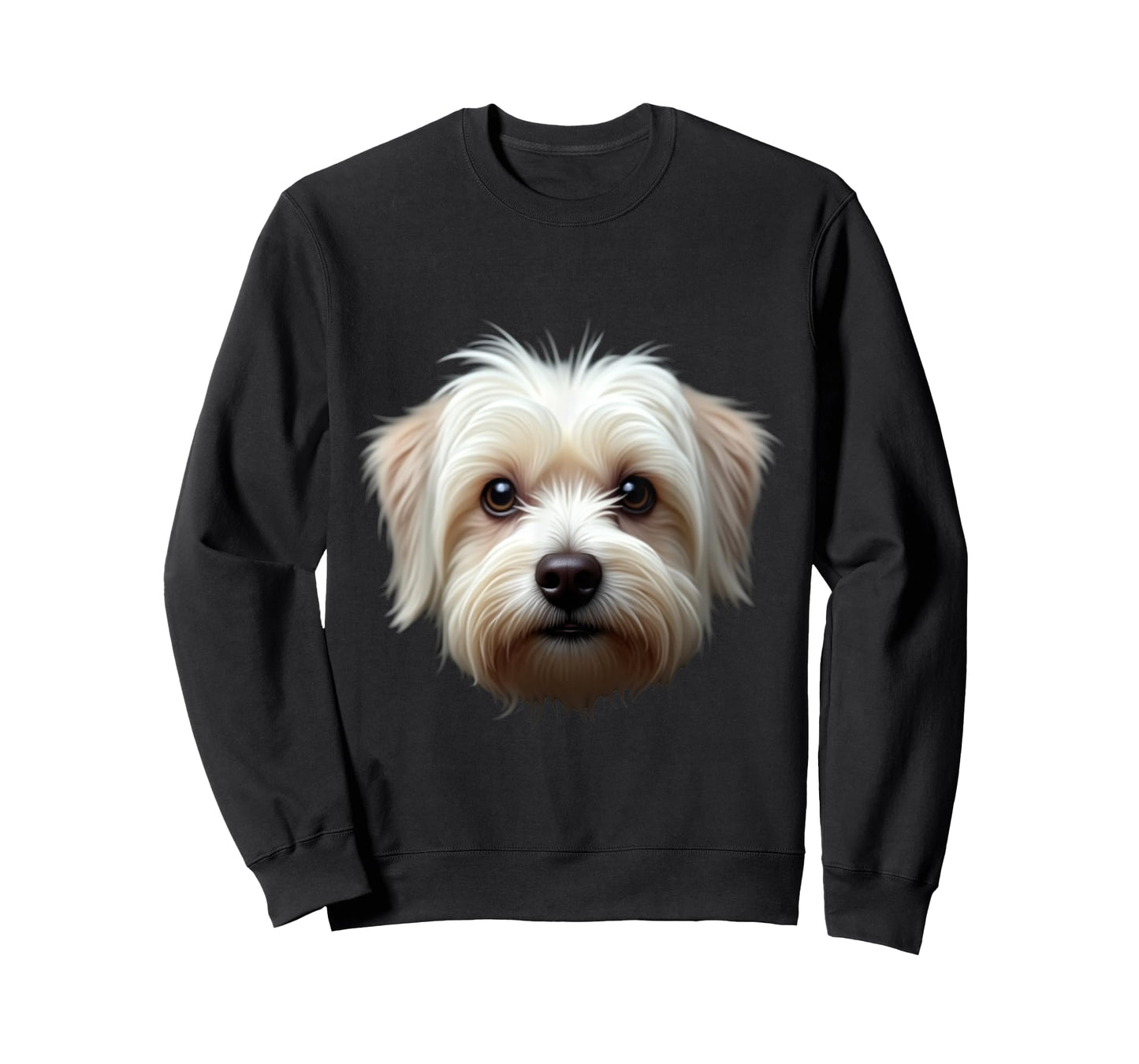 Black Maltese Dog Maltese Face T-Shirt