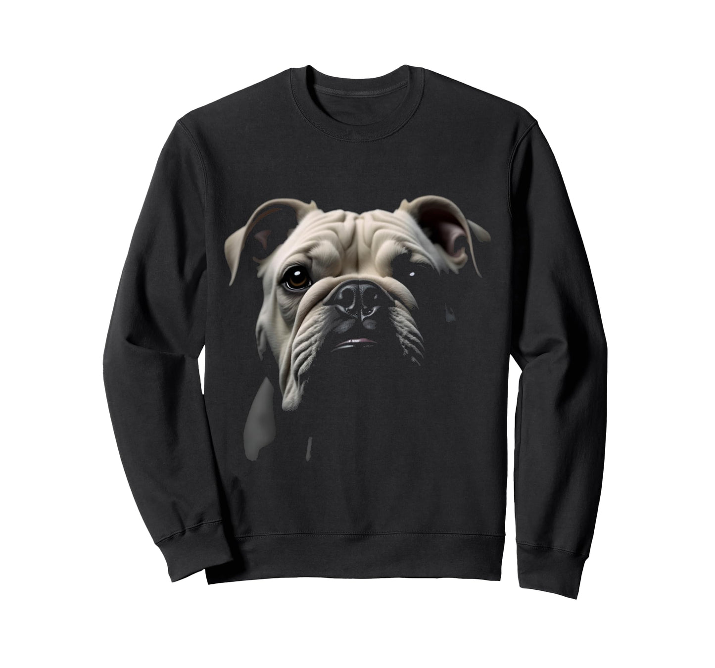Black English Bulldog Dog Bulldog Face T-Shirt