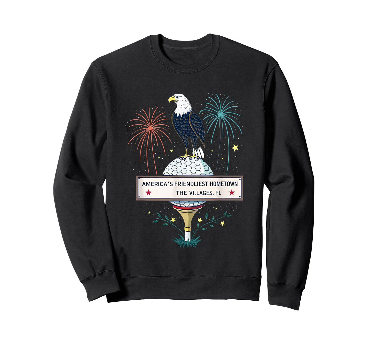 Patriotic Eagle The Villages FL Hometown T-Shirt
