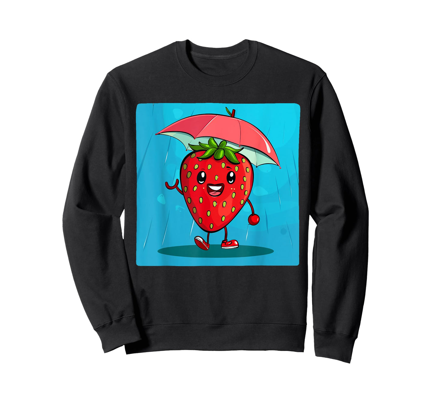 Charming Strawberry with Umbrella for Fruits Lovers T-Shirt