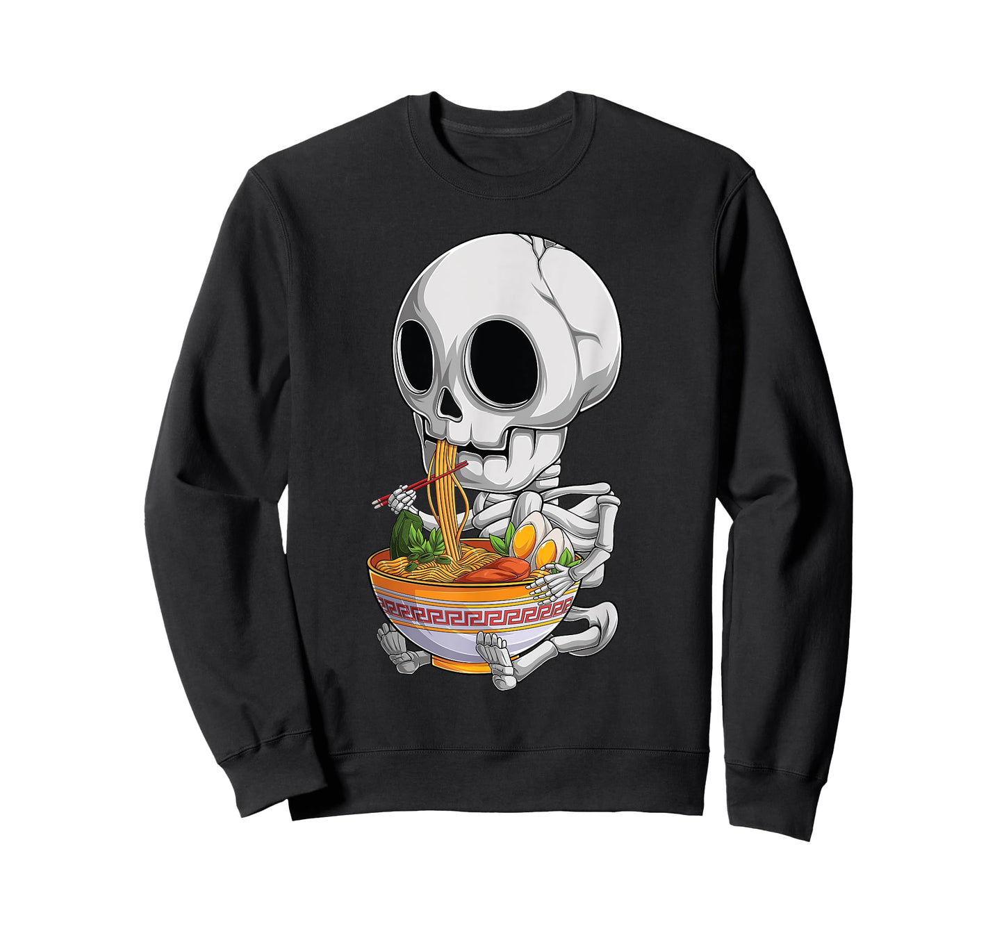 kawaii japanese anime Skeleton Halloween ramen Food Lovers T-Shirt