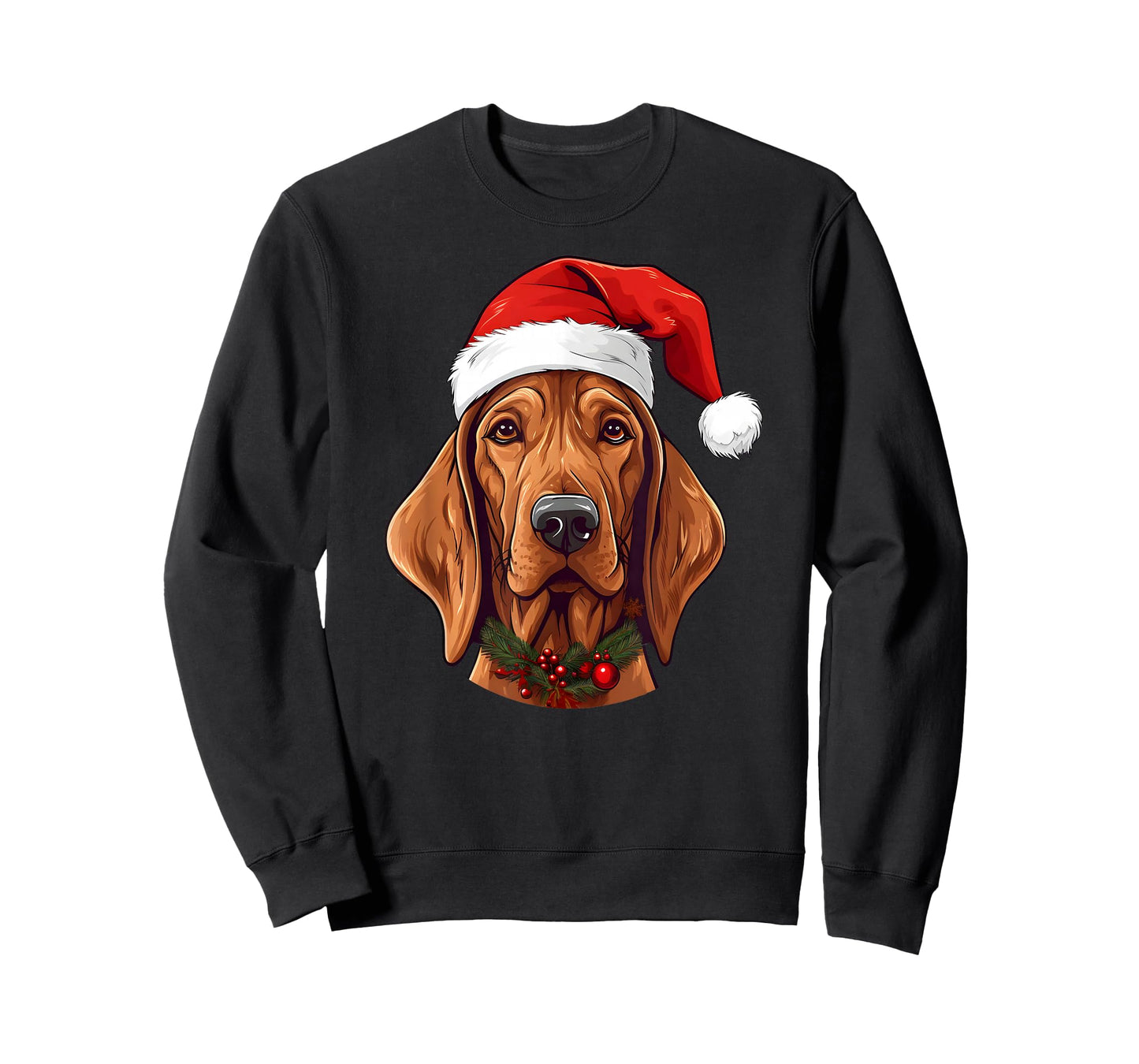 Redbone Coonhound Santa Hat Christmas Sweater Pet Dogs T-Shirt