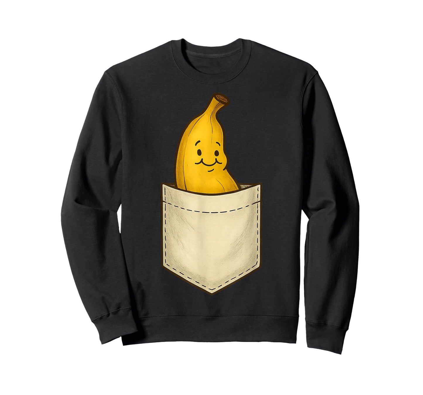 Happy Banana in Pocket Fun Design for Fruit Lovers T-Shirt