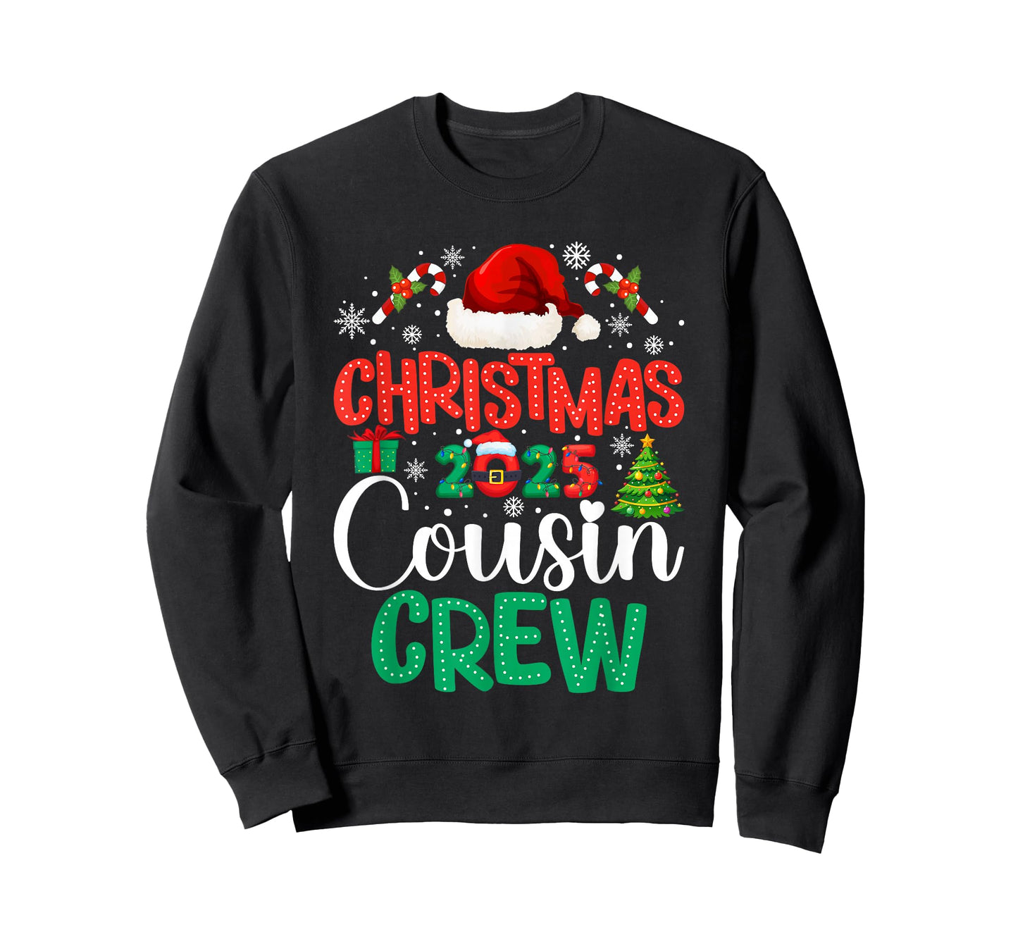 Christmas 2025 Cousin Crew Xmas Funny Matching Family Group T-Shirt