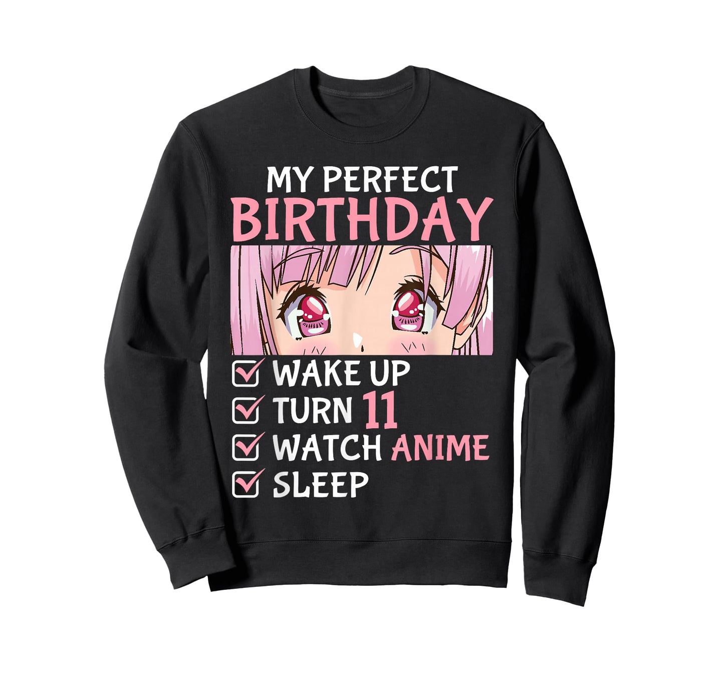 11th Birthday Watch Anime 11 Years Old Anime Teen Girls T-Shirt
