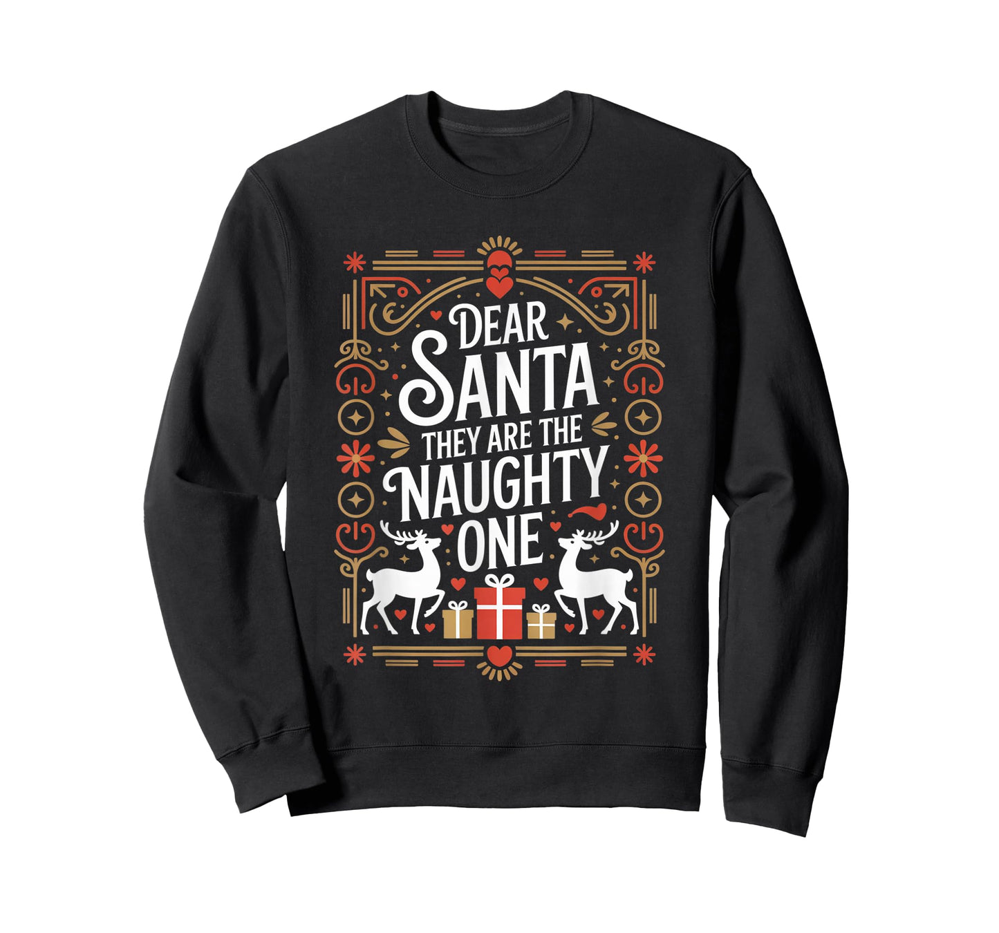 Dear Santa They are The Naughty Ones Funny Christmas Winter T-Shirt