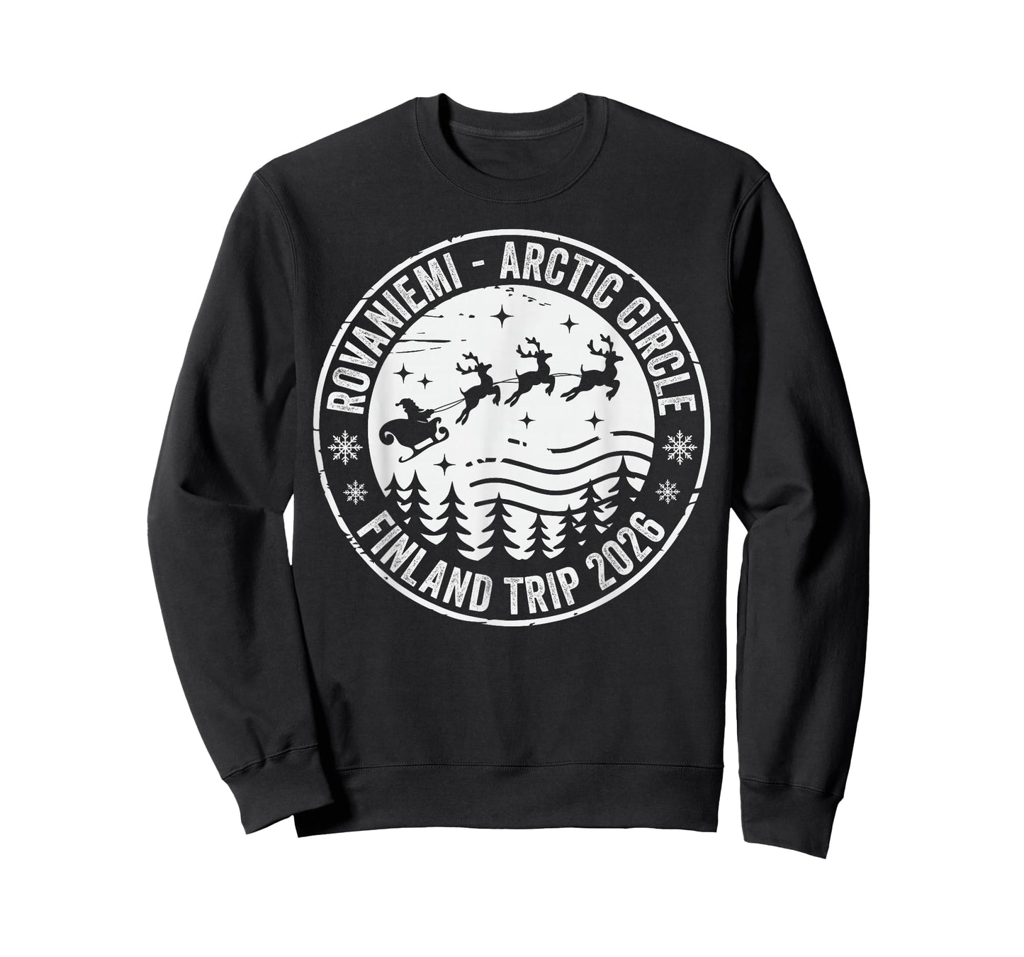 Rovaniemi Santa Claus Village Finland Snow Trip 2026 Lapland T-Shirt