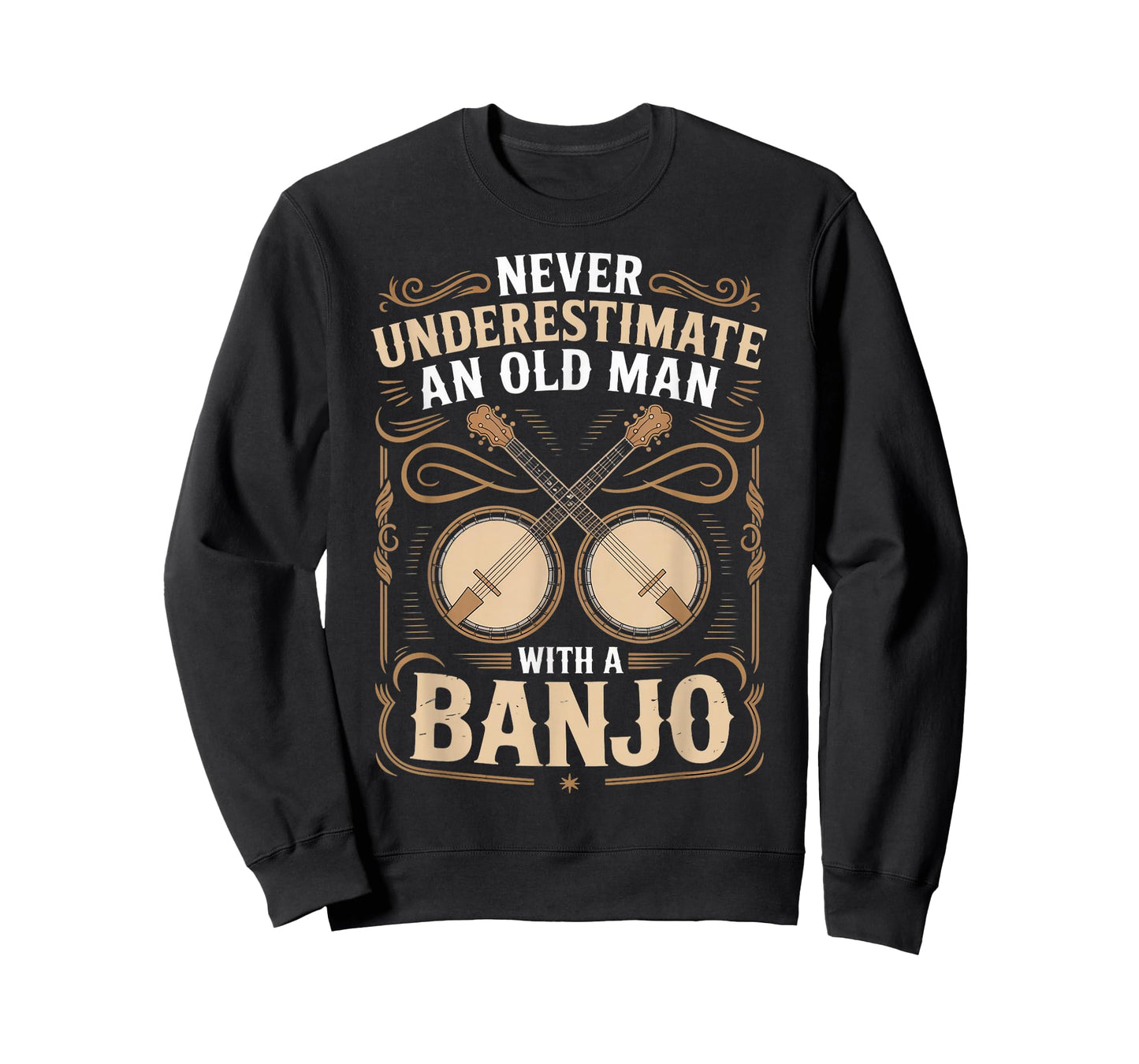 Old Man with A Banjo Bluegrass Musician Country Music Banjo T-Shirt