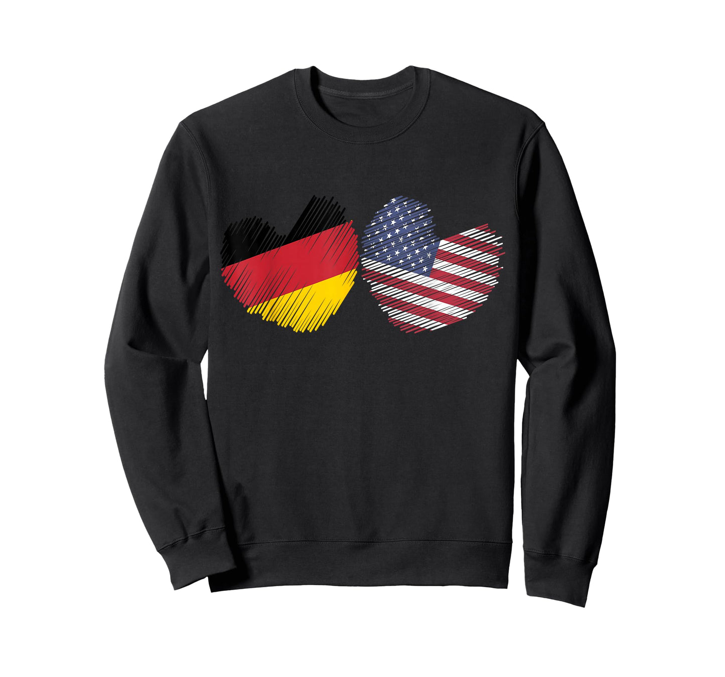 Germany USA Heart German Flag American Flag Grunge Heart T-Shirt