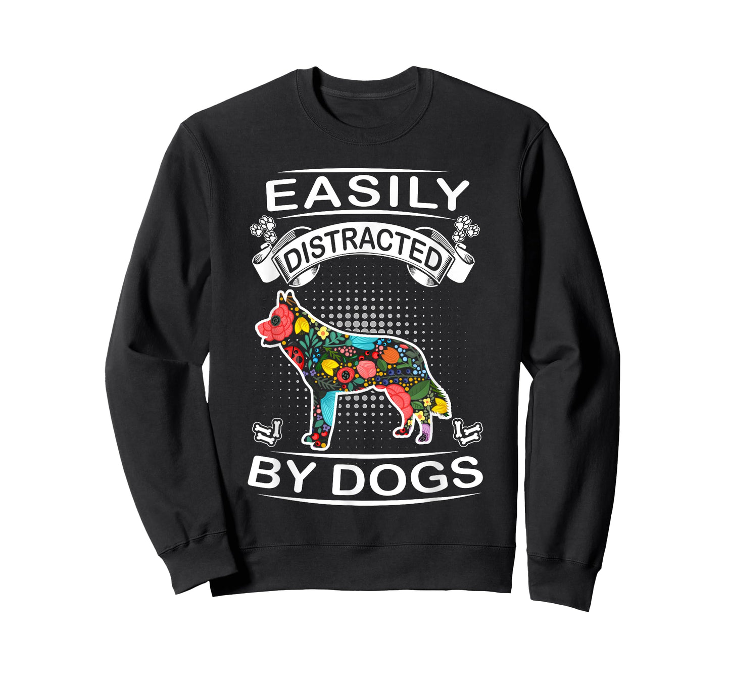 Easily Distracted By Dogs Siberian Husky Dog Lovers Puppy T-Shirt