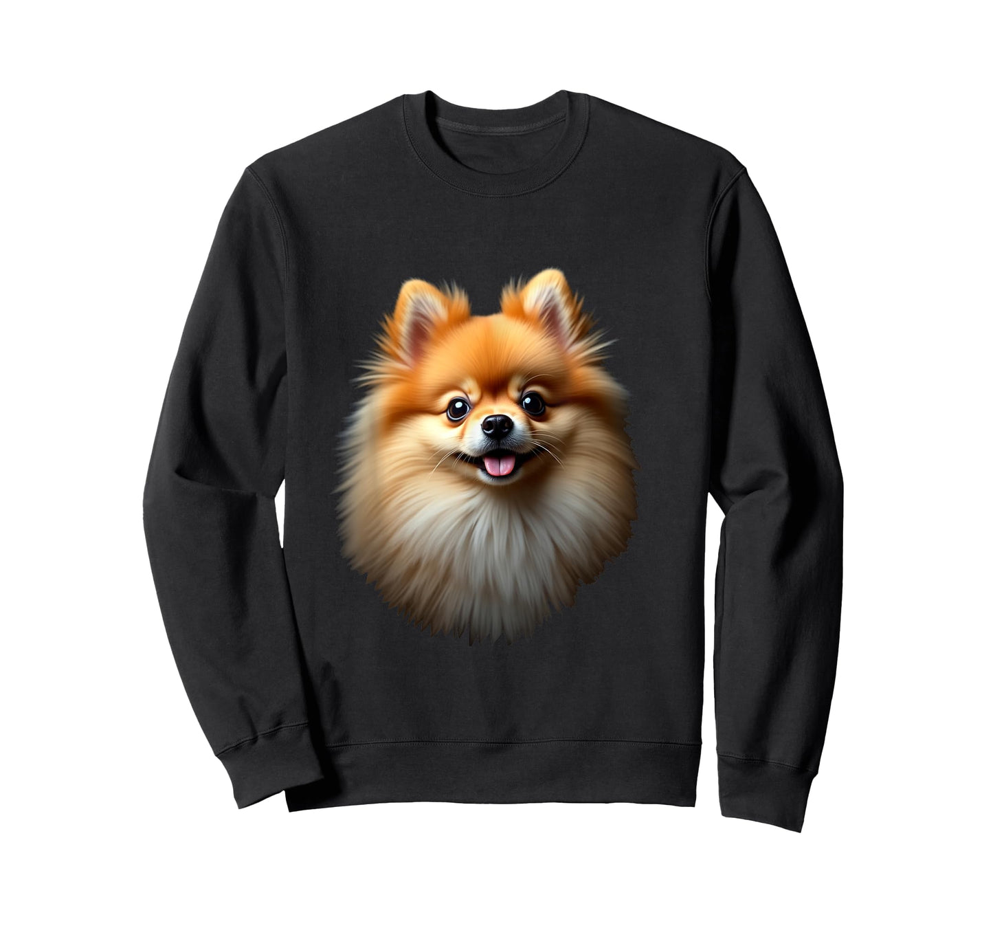 Black Pomeranian Dog Pom Face T-Shirt