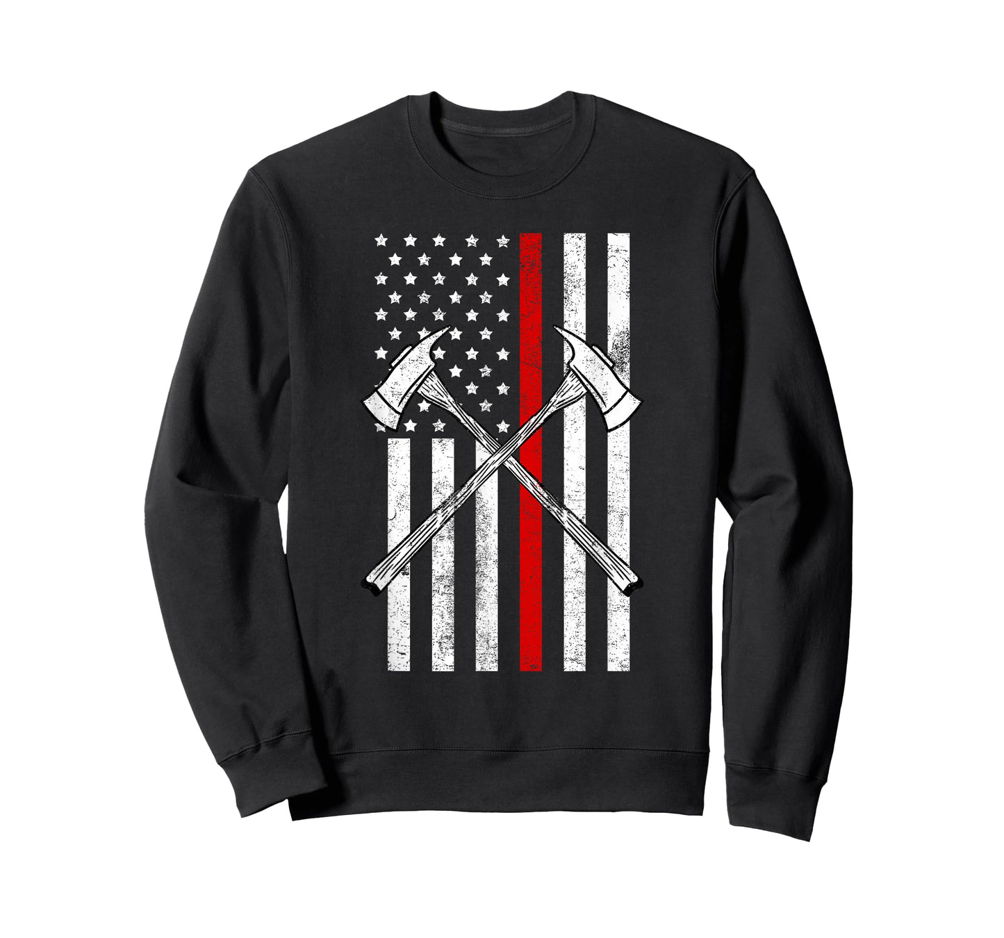 Axe Thin Red Line US Flag Cool Firefighter USA Fireman Gift T-Shirt