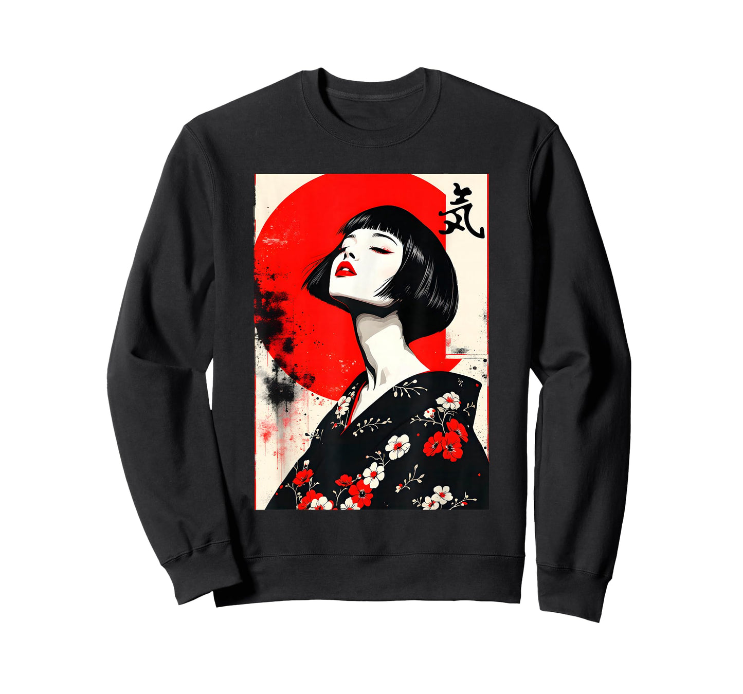 Japanese Geisha Girl Shirt Women Ukiyo-e Vintage Anime Art T-Shirt