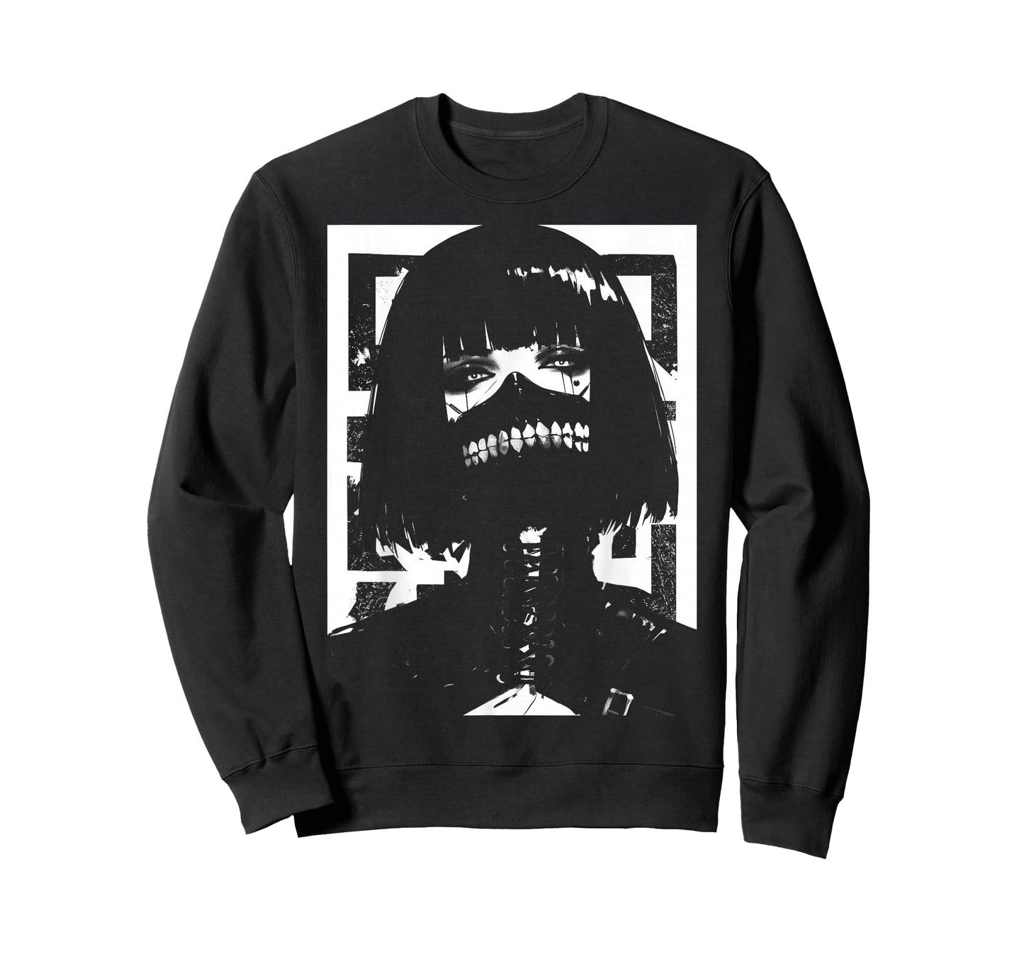 Horror Techwear Ghoul Girl Cybergoth Gothic Anime Manga T-Shirt