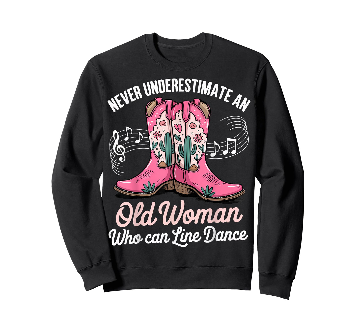 Never Underestimate An Old Woman Who Can Line Dance T-Shirt