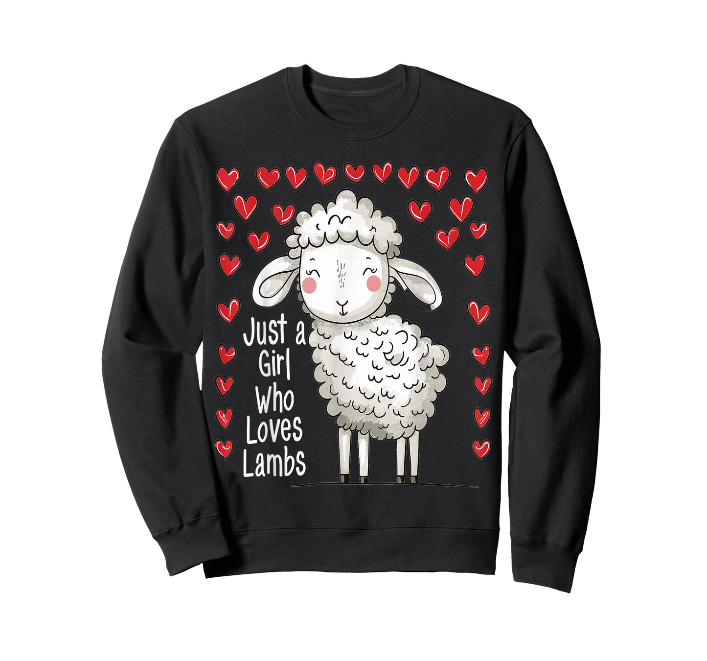 Cute Lamb Lovers Gift for Girls Just A Girl Who Loves Lambs T-Shirt