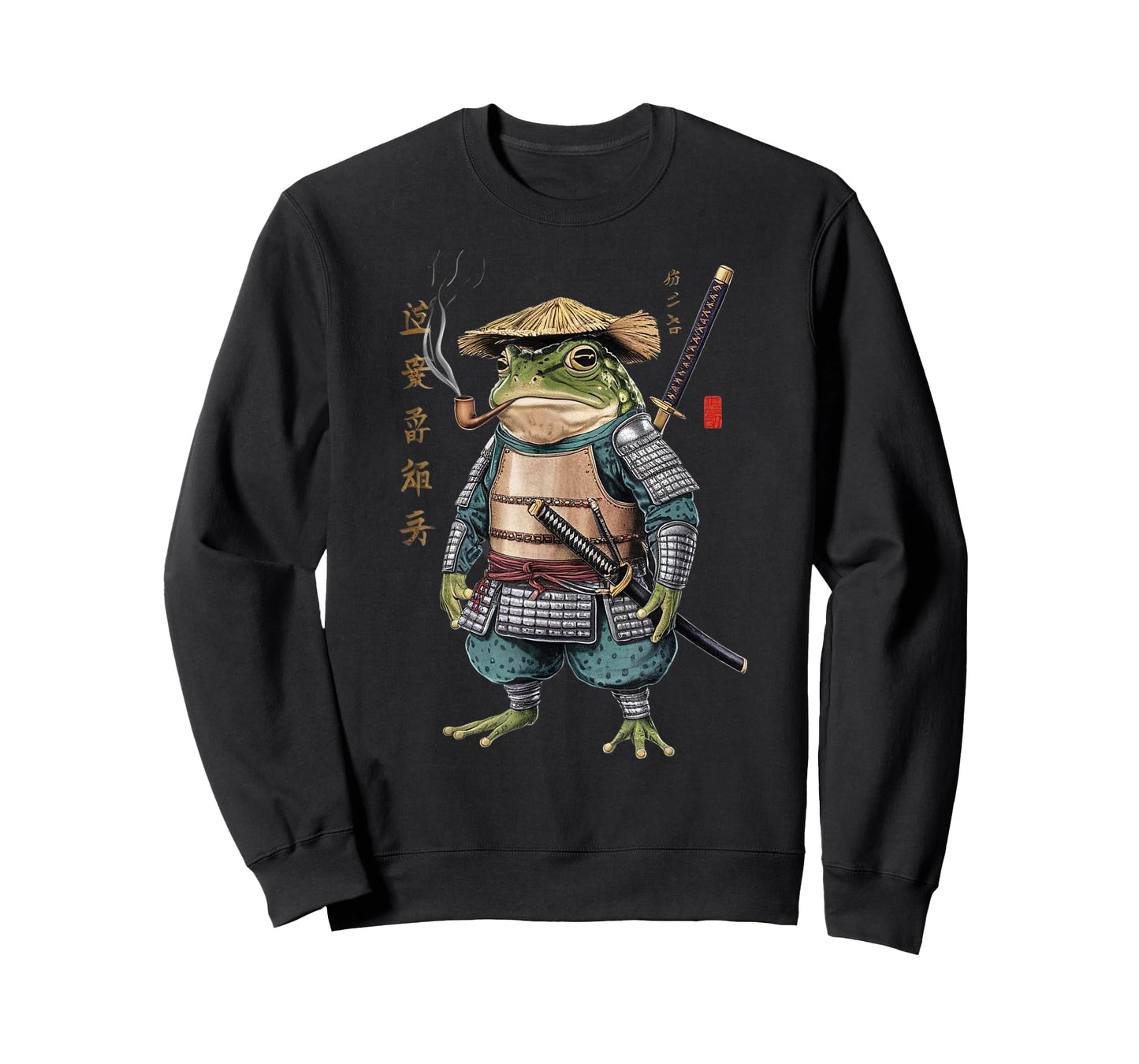 Samurai Frog Ninja Aesthetic Japanese Katana Tokyo T-Shirt