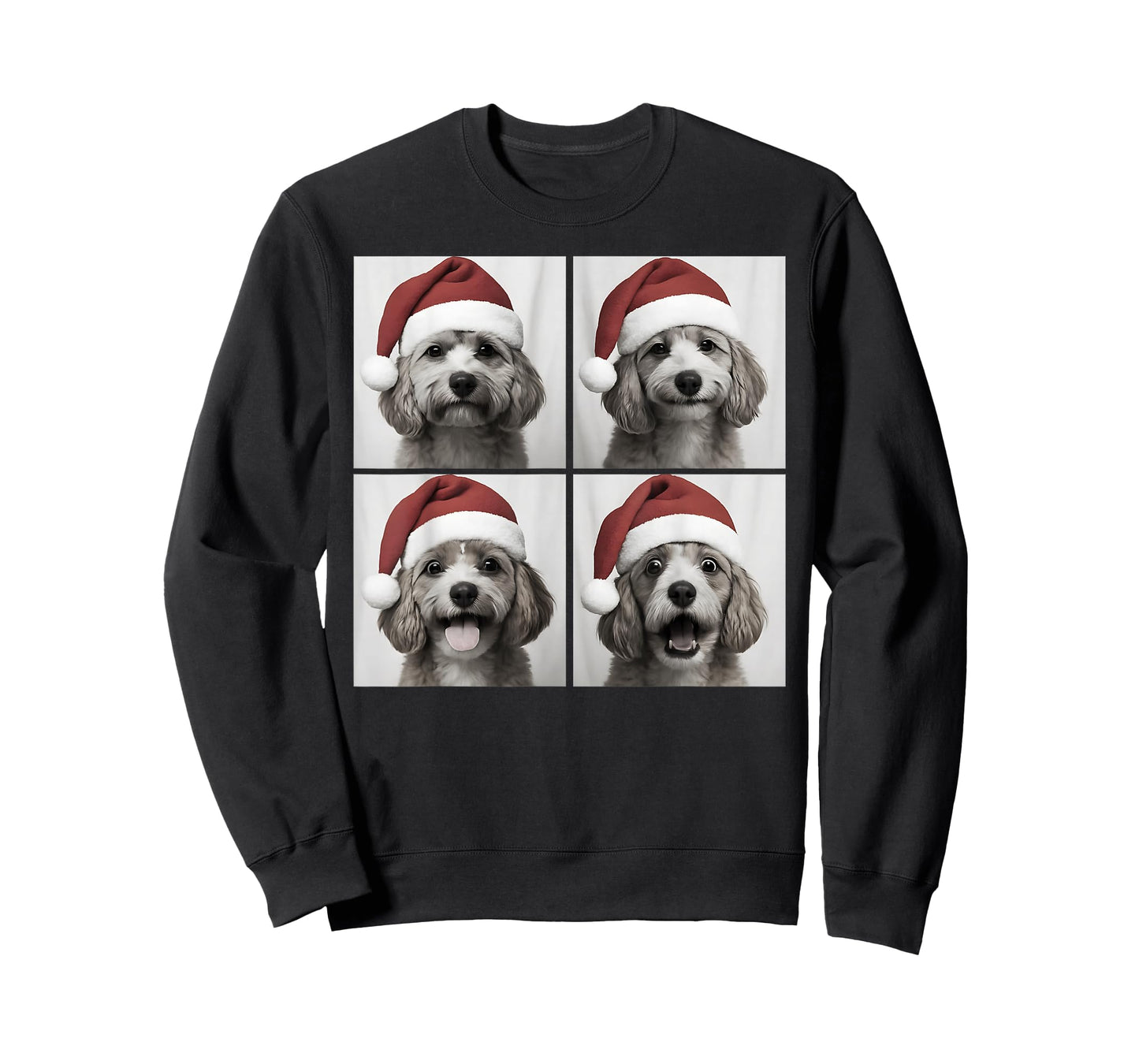 Funny Christmas Cavapoo Santa Doodle Dog Lover Photo Booth T-Shirt
