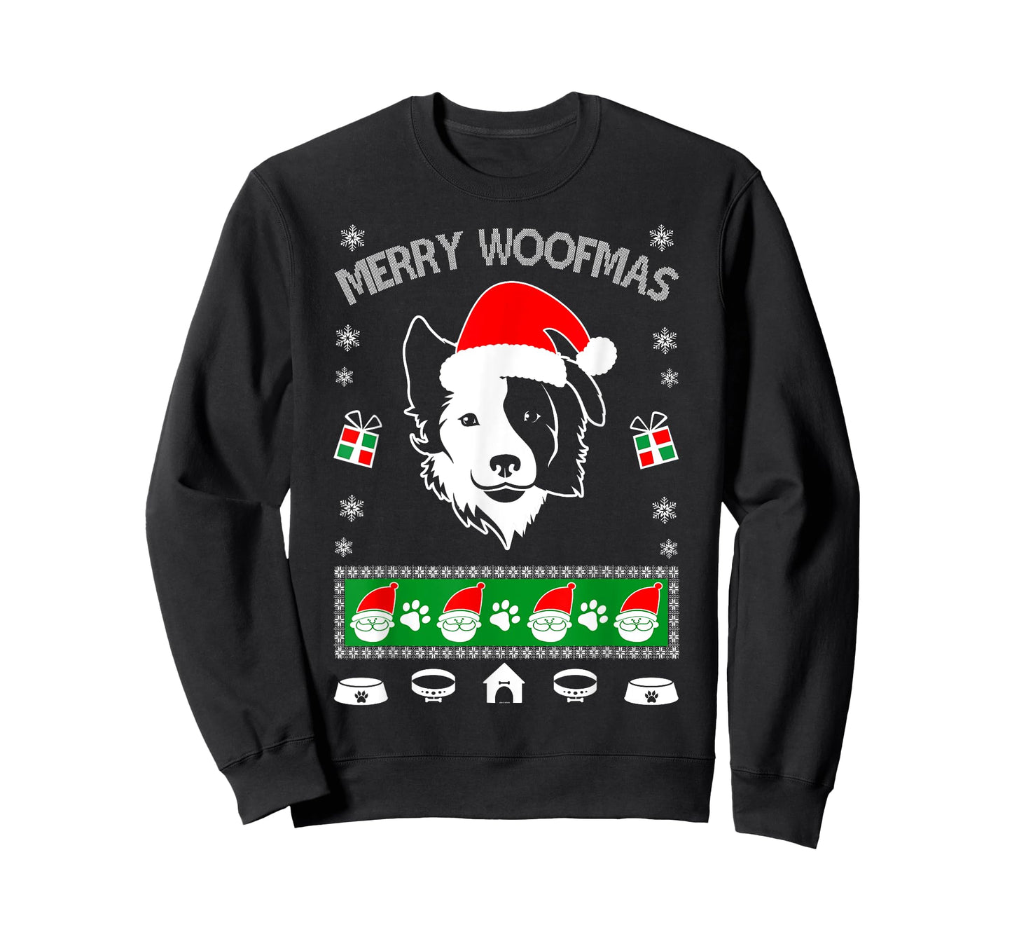 Border Collie Ugly Christmas tee shirt gift T-Shirt