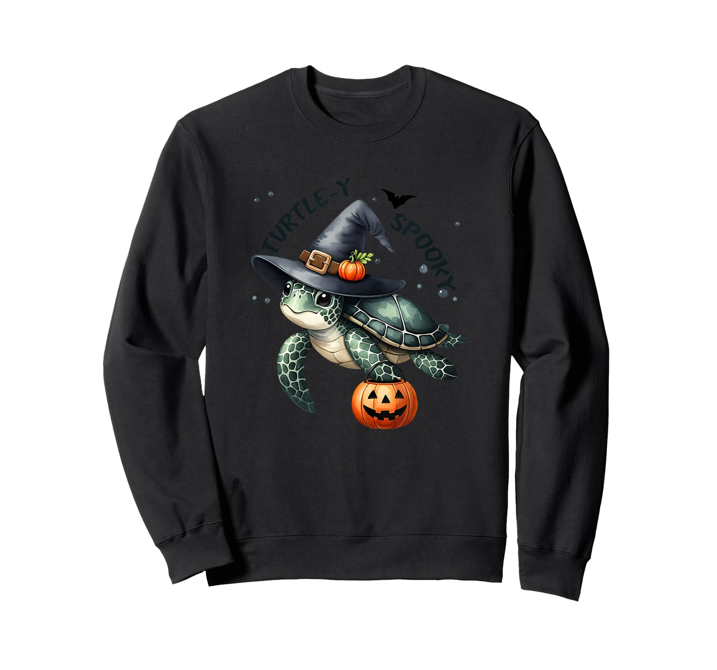 Turtley Spooky Cute Sea Turtle Witches Hat Halloween T-Shirt
