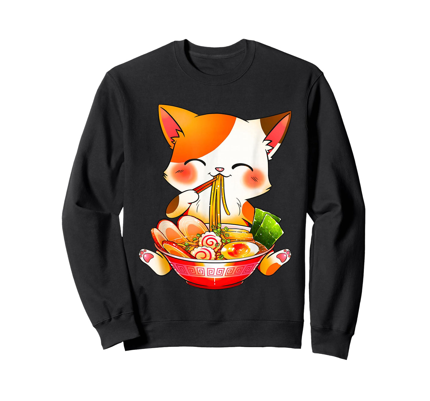 Ramen Cat Neko Anime Kawaii Japanese Merch Gifts Women Girls T-Shirt Small