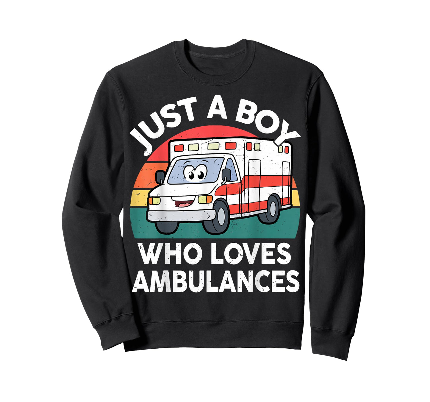Toddler Just A Boy Who Loves Ambulances First Responder Kids T-Shirt