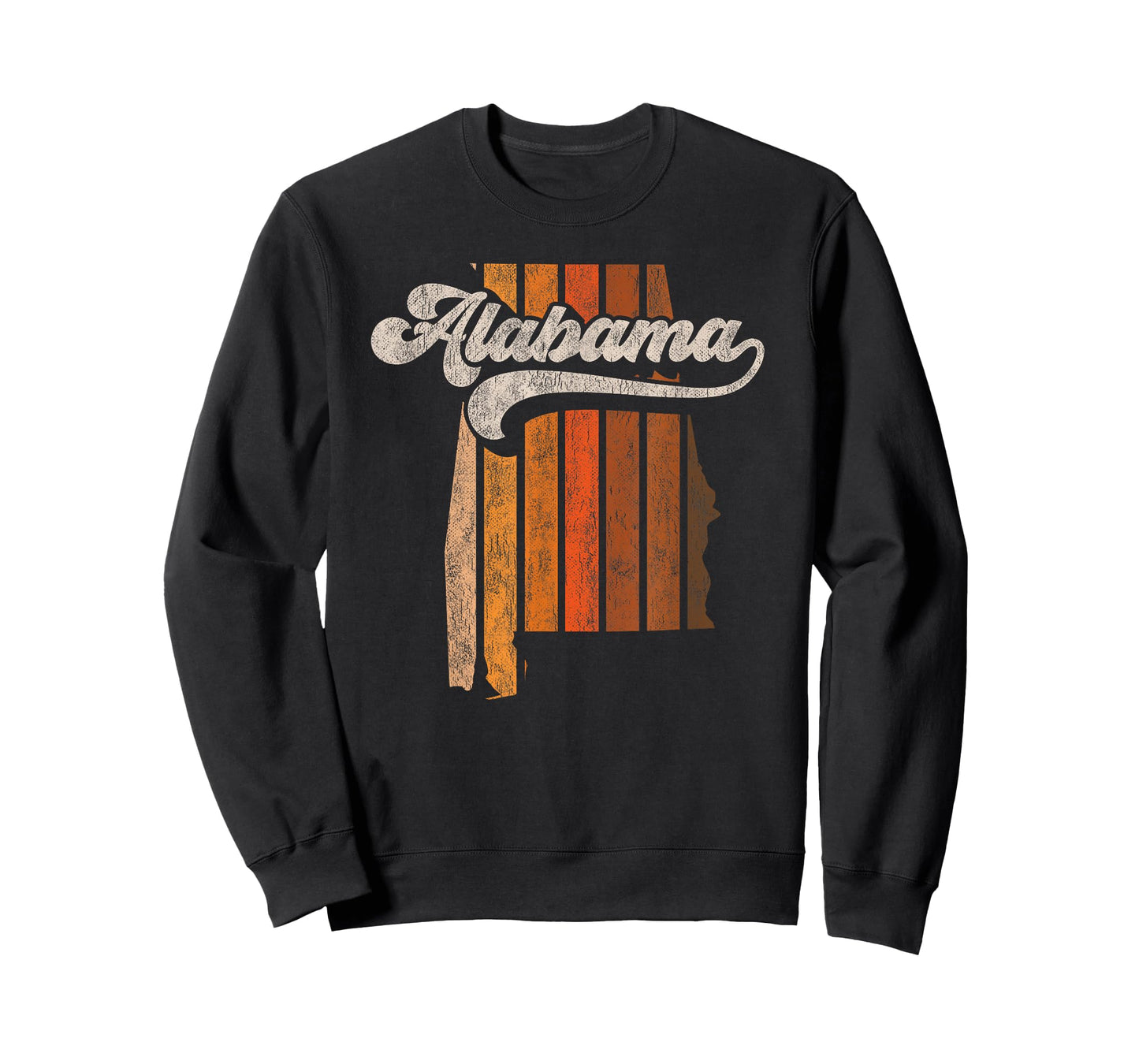 Vintage Alabama Retro 70s Stripes Silhouette Distressed T-Shirt