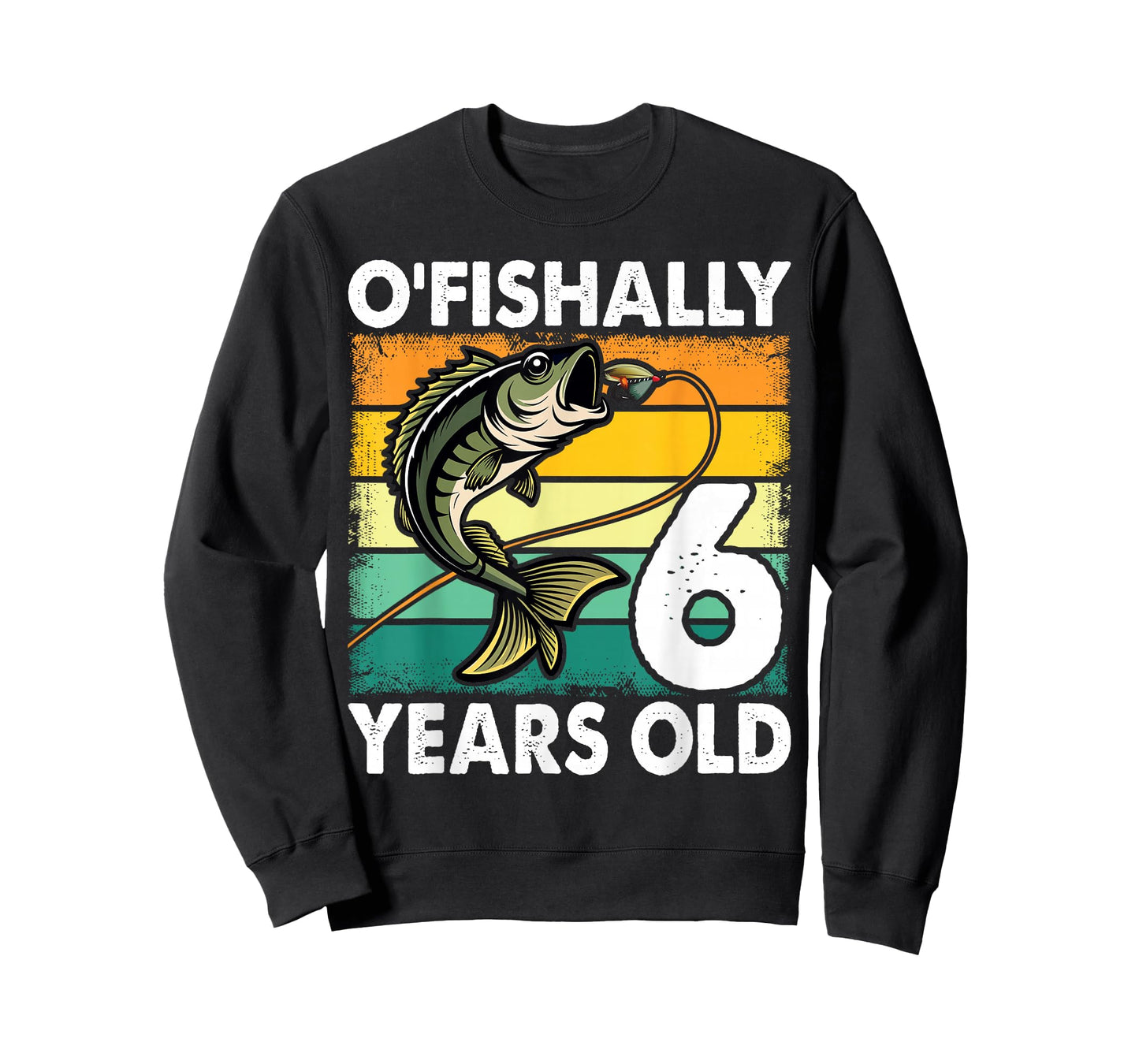 O'Fishally 6 Years Old Fishing Birthday Theme Party 6th T-Shirt