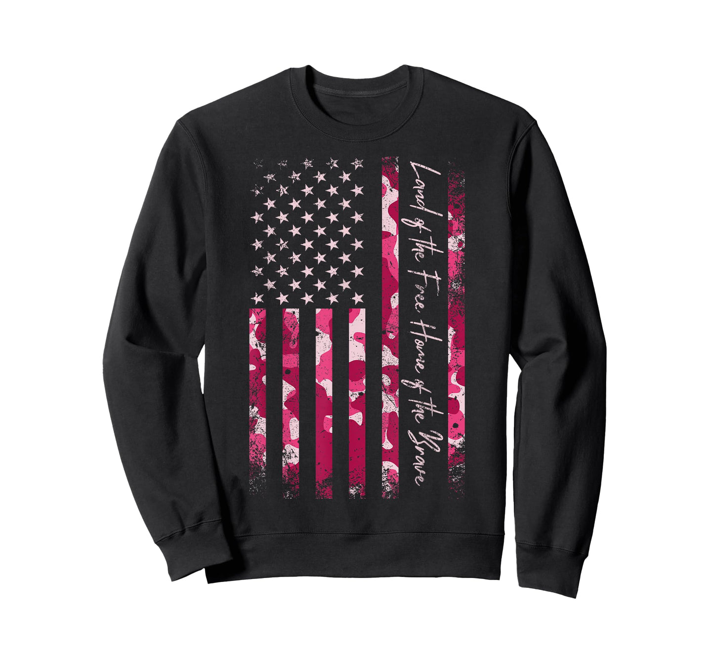 Pink Camo USA Flag Military Camouflage Distressed Grunge Tee T-Shirt