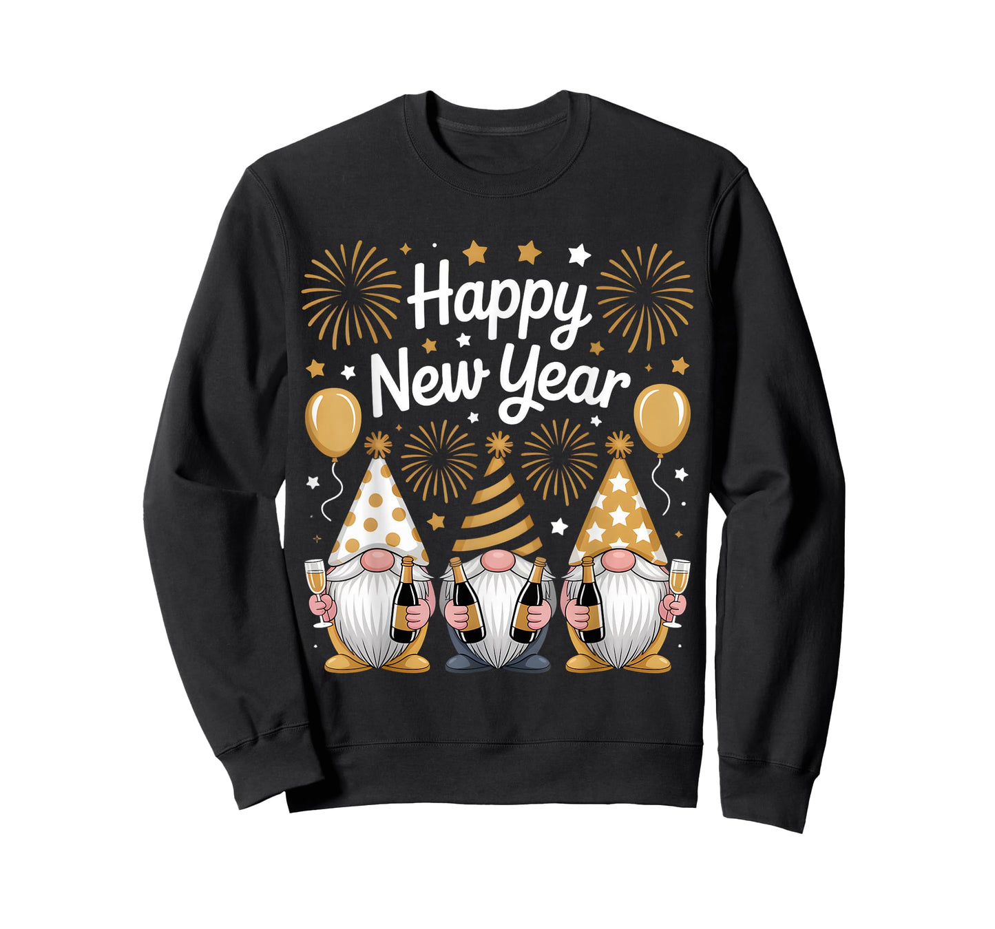 Happy New Years Eve Party Gnomes Matching Family T-Shirt